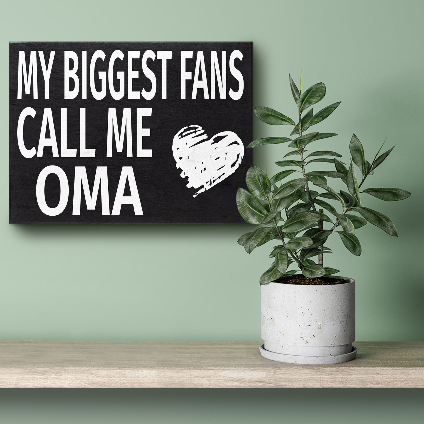 JennyGems Gifts for Oma, Oma Gifts from Granddaughter Grandson, My Biggest Fans Call Me Oma Wood Sign, Oma Gifts for Christmas, Oma Birthday Gift