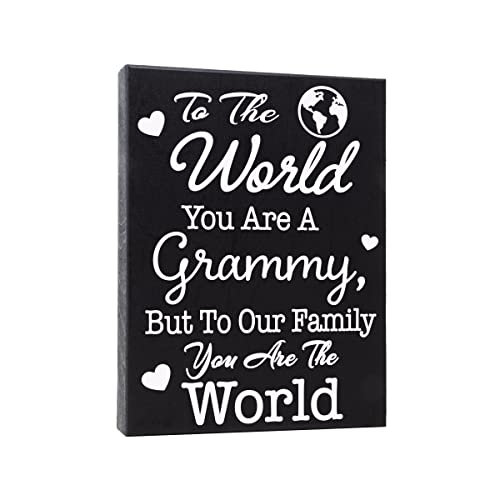 Gift for Grammy, To The World You Are A Grammy Wooden Sign, Grammy Gifts, Christmas Gift for Grammy, Grammy Birthday