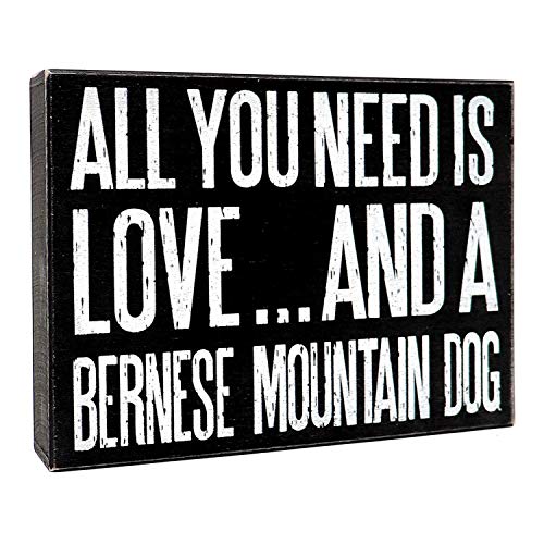 JennyGems Bernese Mountain Dog Sign, All You Need Is Love And A Bernese Mountain Dog, Bernese Mountain Dog Gifts, Bernese Mountain Dog Moms and Owners, Bernie Dog