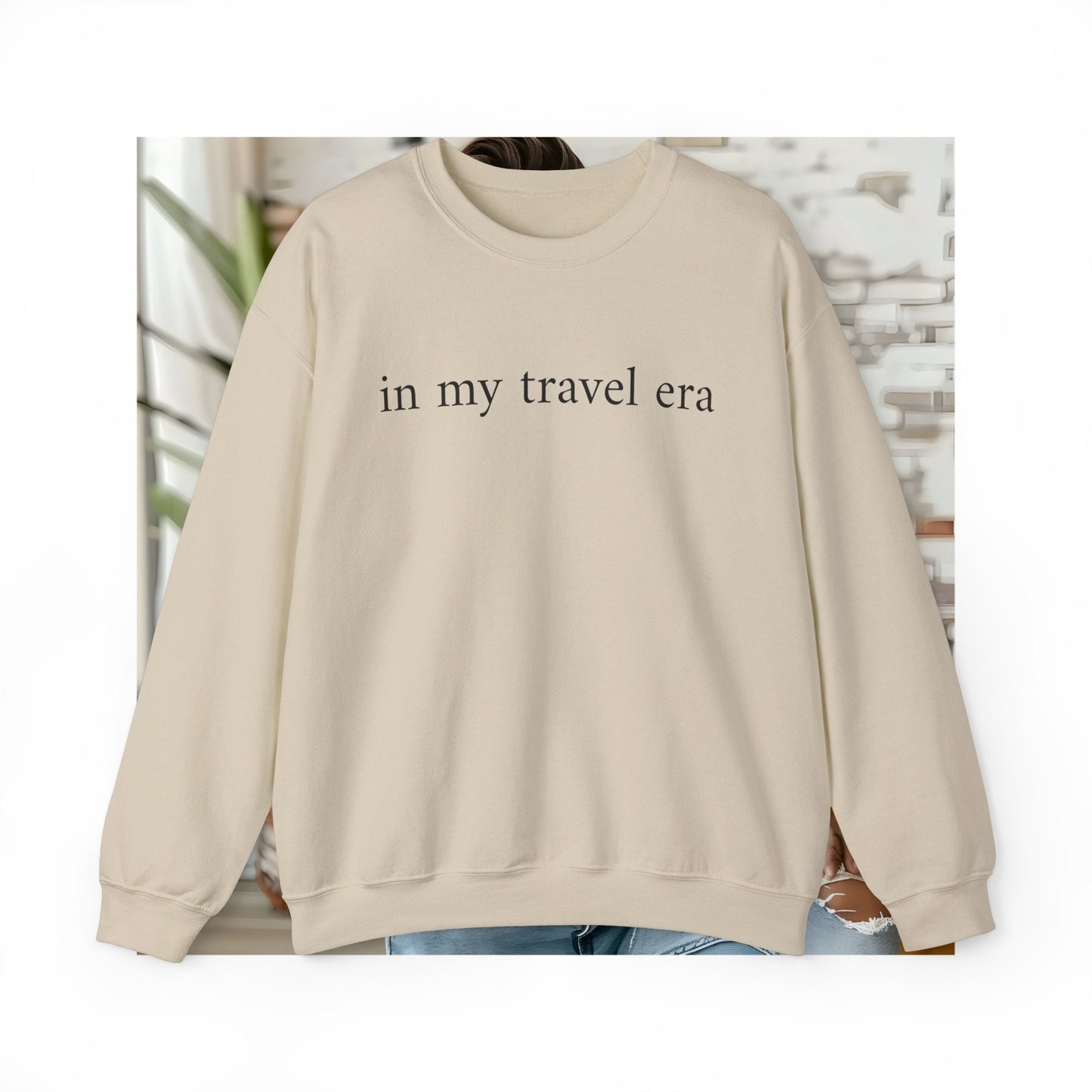 In My Travel Era Crewneck Sweatshirt Unisex Men and Women, Minimalist Style, Travel Enthusiast, Gift for Traveler
