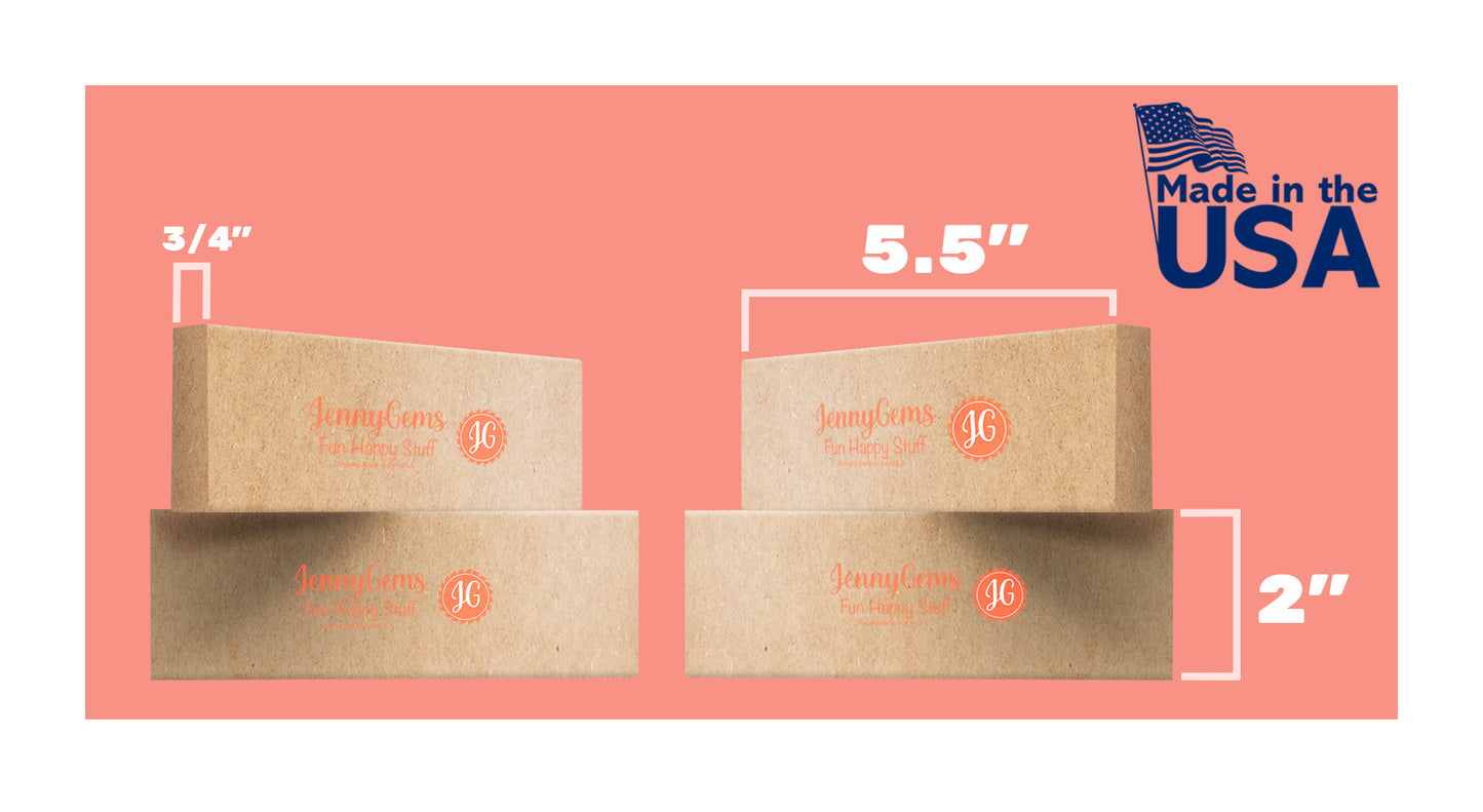 JennyGems LGBT Gifts, Don't Hide Your Colors 4 Piece Wooden Block Set, Pride Rainbow Tiered Tray Decor, LGBTQ Flag, Gay Pride Signs, Made in USA