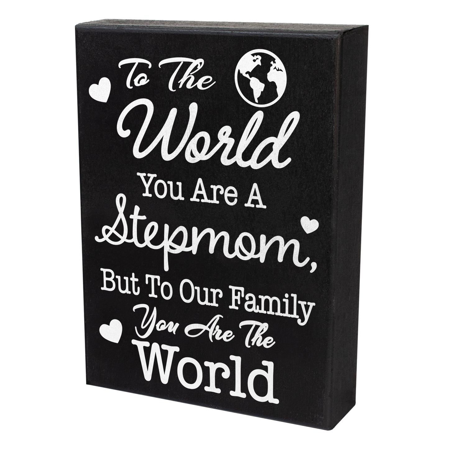 JennyGems Stepmom Gifts Sign Decor Plaque, Gifts for Stepmom, Mother's Day Gifts, Stepmother Gift, Meaningful Step Mom Decor, Bonus Mom Gifts, 6x8 Inch Wood Sign, Made in USA
