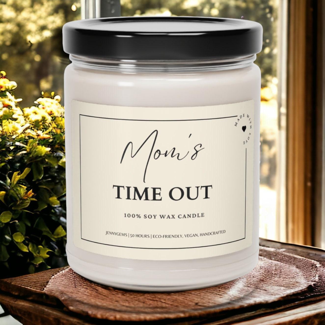 Mom’s Time Out’ Scented Candle – Funny Gift for New Moms, Pregnant Moms, and Baby Showers | Stress Relief and Relaxation Candle