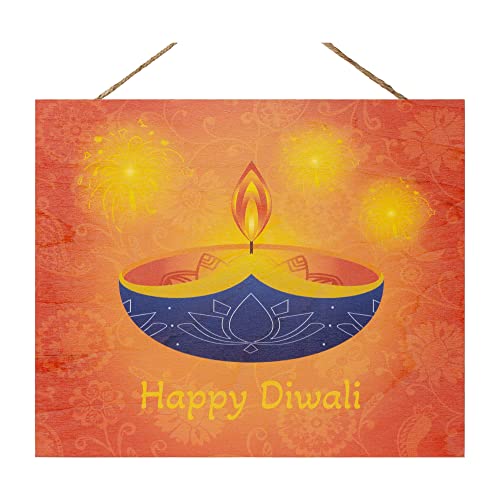 Happy Diwali Sign Party Decorations (Orange)