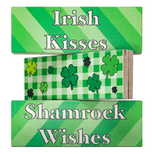 St Patricks Day Decorations, Irish Kisses Shamrock Wishes