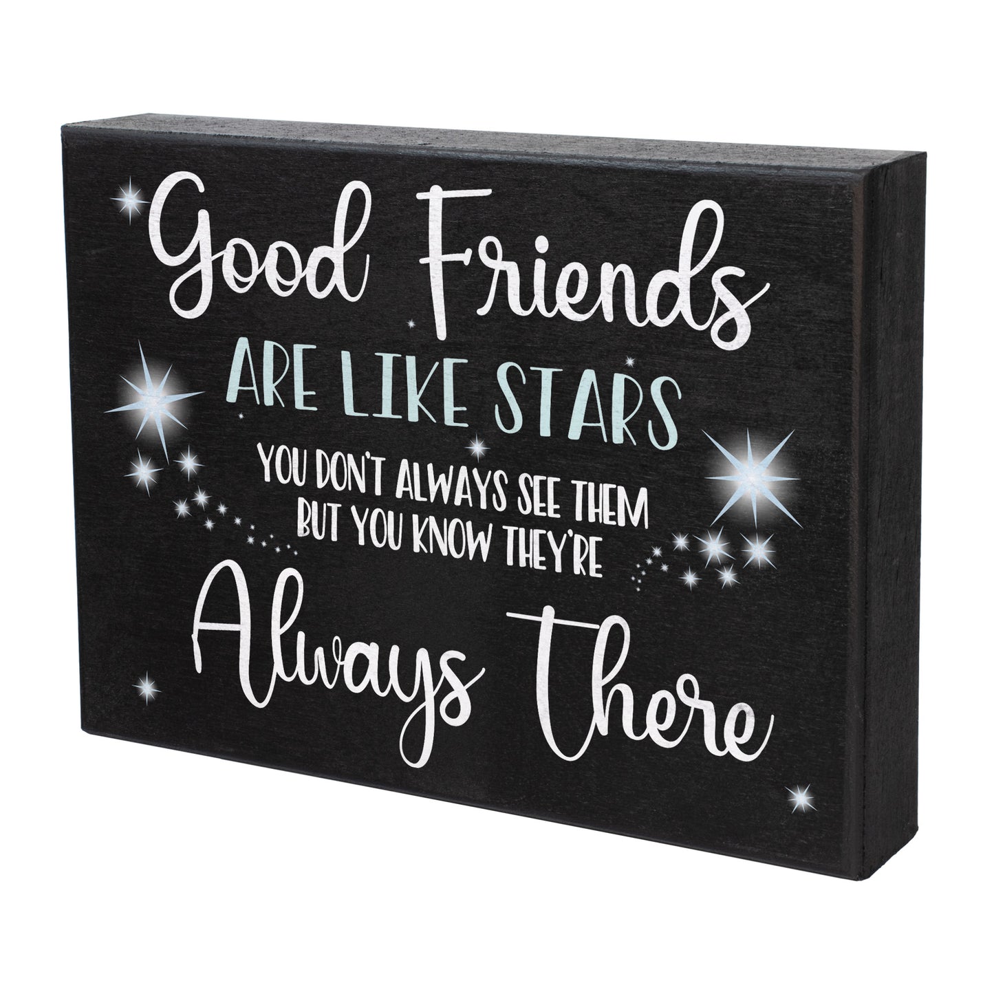 JennyGems Good Friends Are Like Stars, Friendship Gifts, Birthday Gifts for Friends, 8x6 Inch Wood Sign, Good Friends Gifts Sign Decor, Graduation Going Away Gifts for Friend