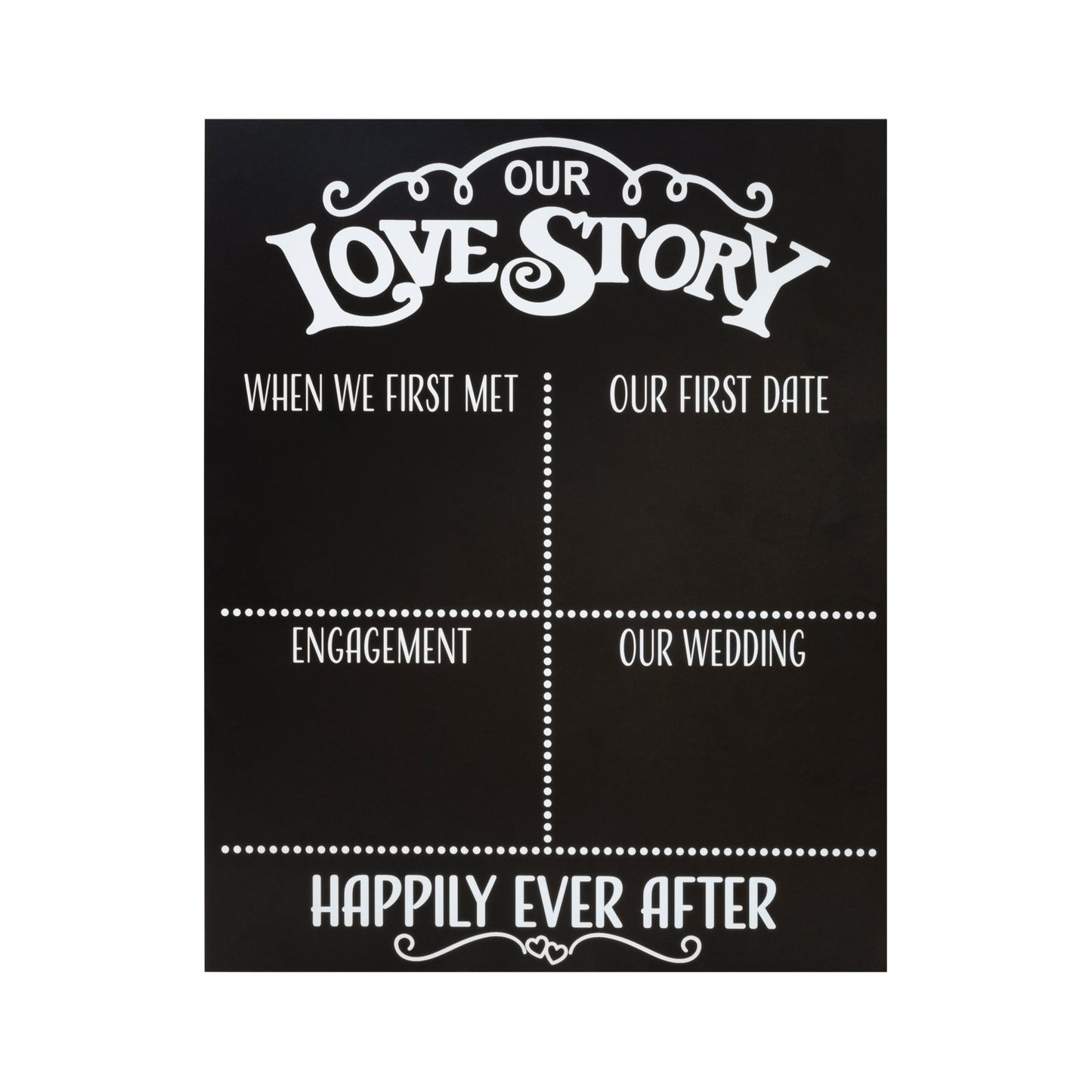 JennyGems Our Love Story Chalkboard, Wedding Decor, Couples Gifts, Home Decor, Bridal Shower Gift, Love Wall Decor, Mr and Mrs Gifts, American Made