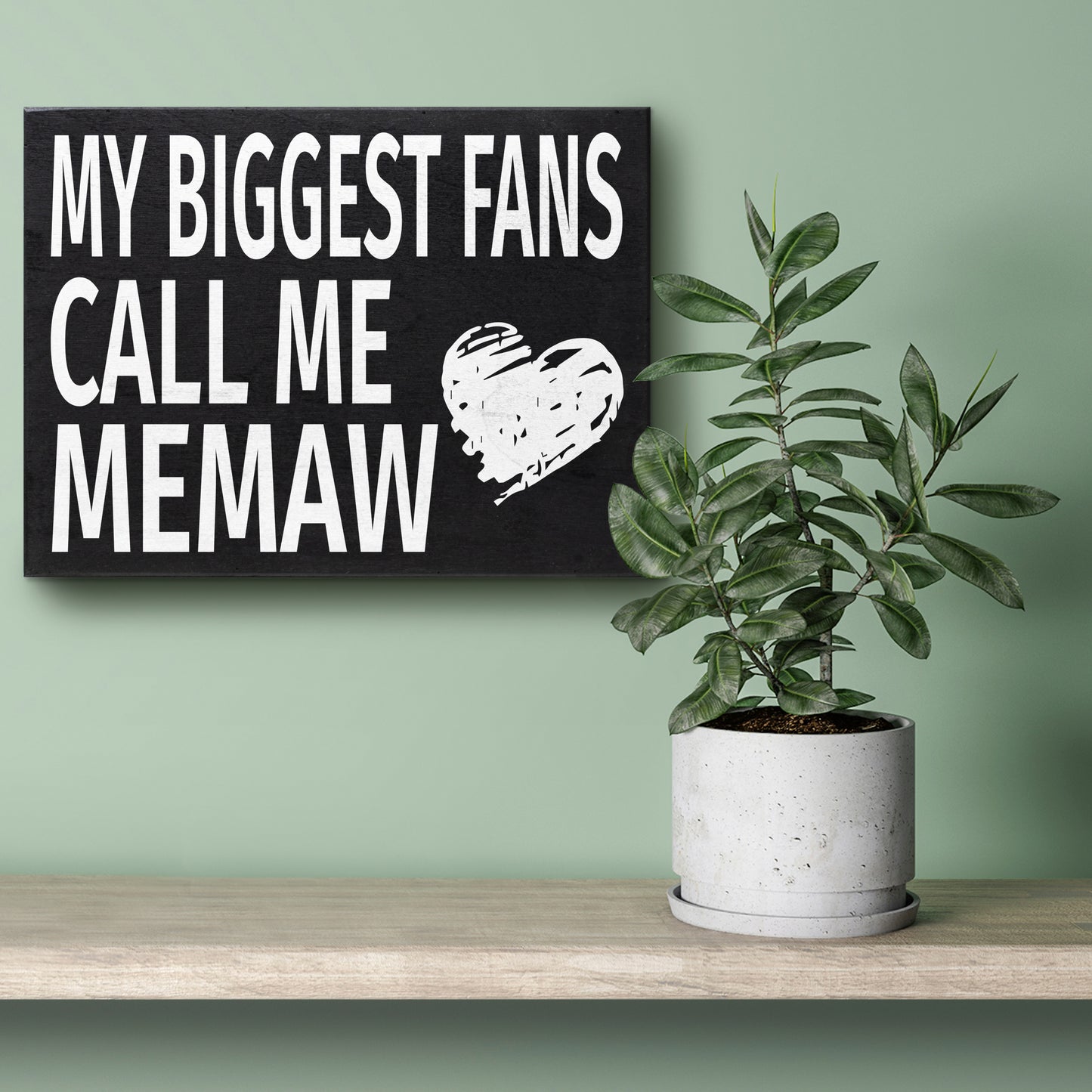 JennyGems My Biggest Fans Call Me Memaw Sign, 8x6 Inch Hanging Wall Art, American Made, Memaw Decor, Memaw Gifts