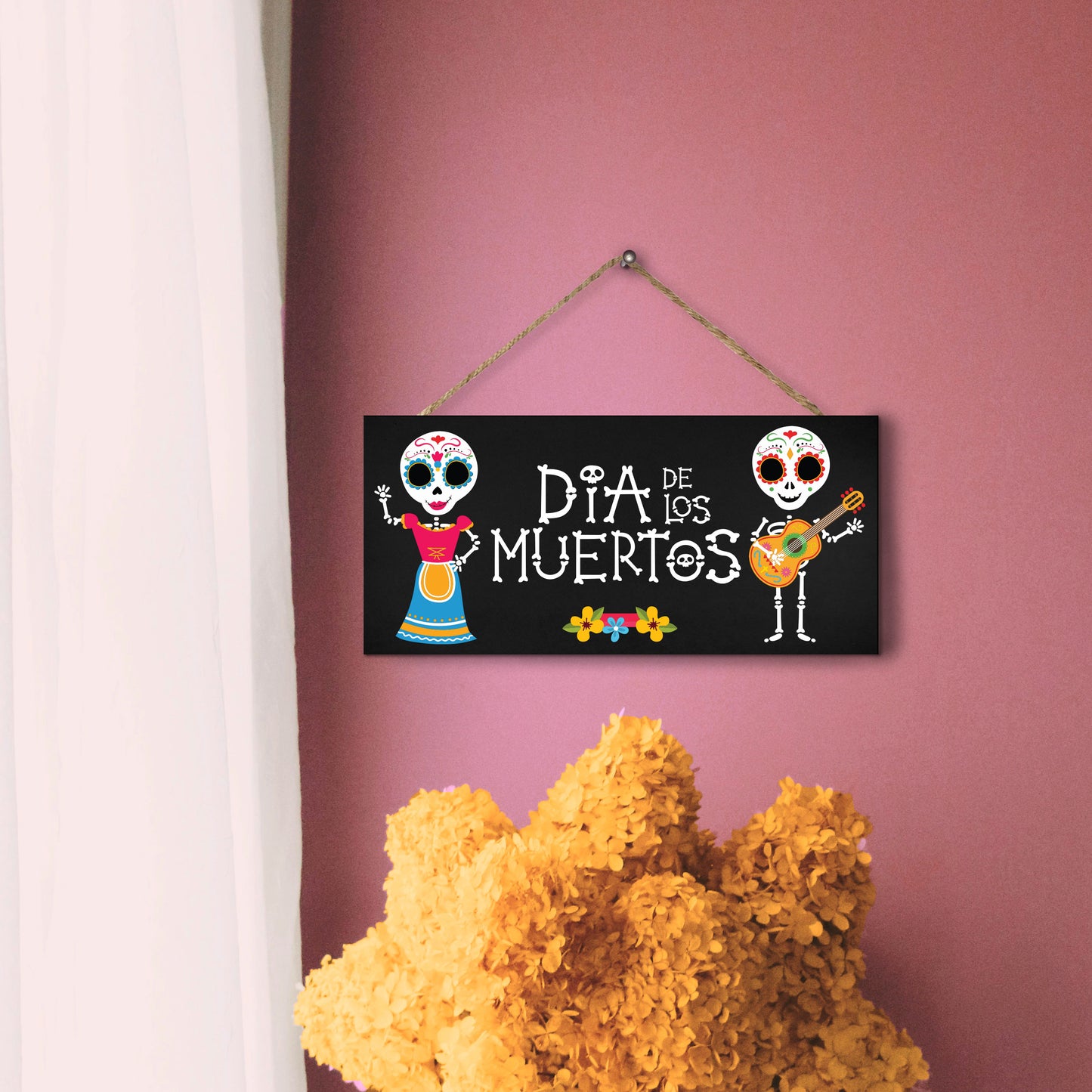 Day of the Dead Sign, Dia De Los Muertos Decor, Day of The Dead Decor, Halloween Decorations Day of the Dead Decorations Sugar Skulls Skeletons