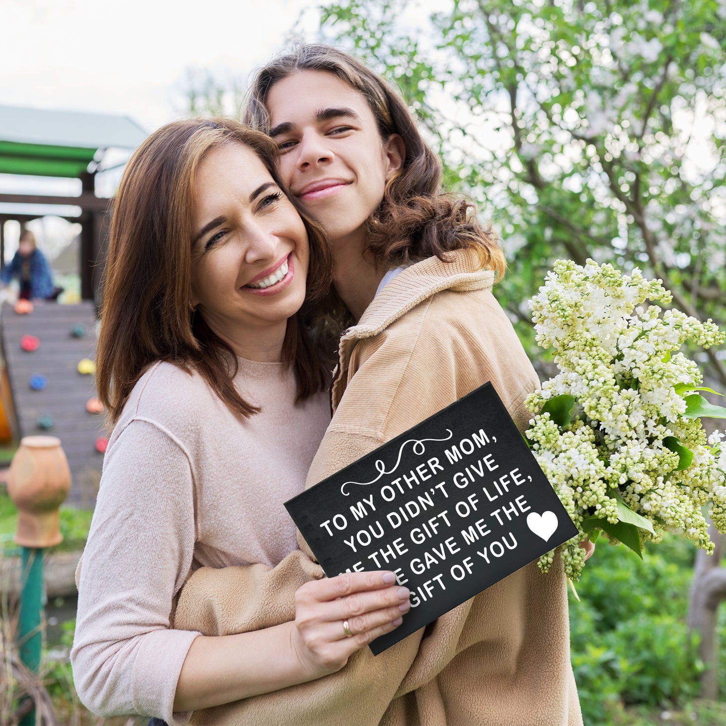 To My Other Mom, Life Gave Me the Gift Of You Sign, Bonus Mom Gifts, Stepmom Gifts for Christmas Birthday, Foster Mom Gifts