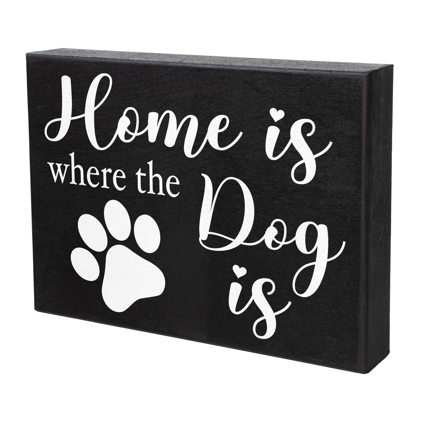 JennyGems Dog Gifts, Home Is Where the Dog Is, 8x6 Inch Wood Sign, Wall Decor, Dog Novelty Gifts, Cute Dog Signs, Dog Lovers Gifts, Dog Mom Gifts, American Made