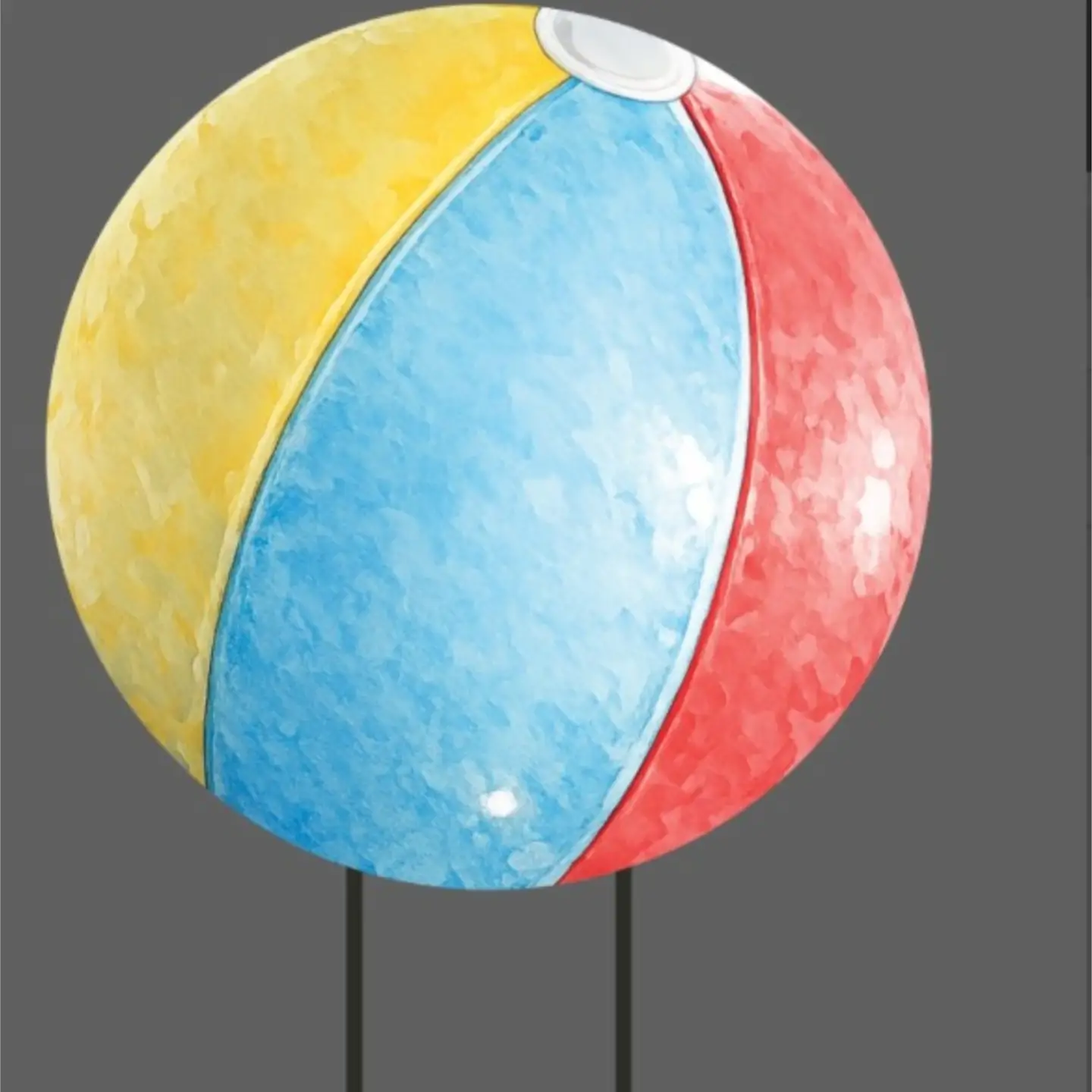 Beach Ball Yard Signs | 12" Round PVC Outdoor Lawn Sign