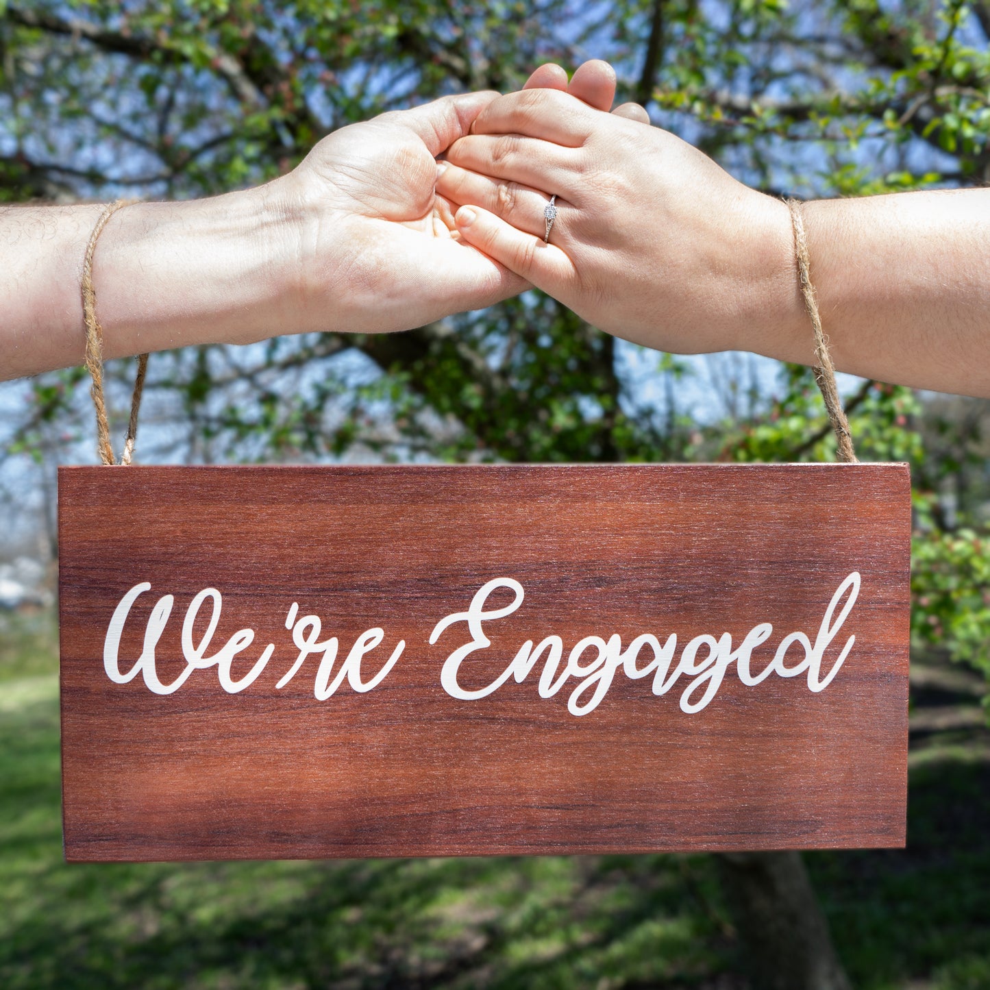 JennyGems We're Engaged | Engagement Photo Prop Sign | Engagement Announcement | Engagement Photoshoot Sign | Engagement Party Decoration|