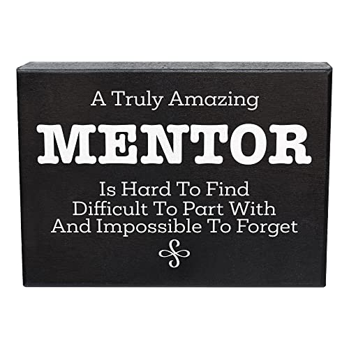 JennyGems Boss & Mentor Appreciation Gifts - 8x6 Inch Wood Sign for Bosses Day & Retirement