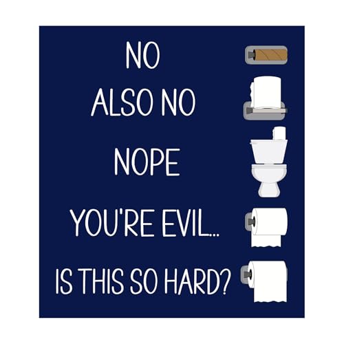 JennyGems Funny Bathroom Signs - Changing the Toilet Paper Wooden Wall Decor - Farmhouse Bathroom Decoration for Wall Hanging, Black