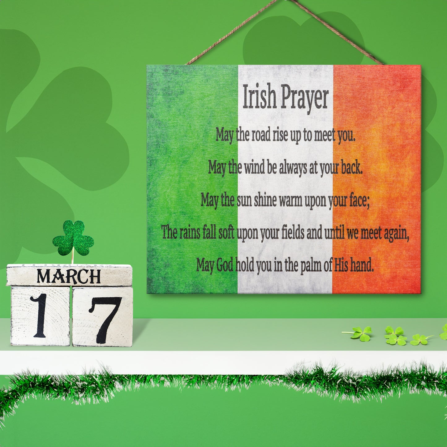 Irish Prayer Wooden Sign, May the Road Rise Up To Meet You