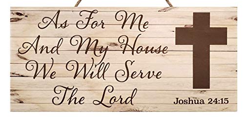 JennyGems As for Me and My House We Will Serve The Lord Joshua 24:15 | Inspirational Gifts and Verses | Wedding Gifts | Wedding Signs | Made in USA