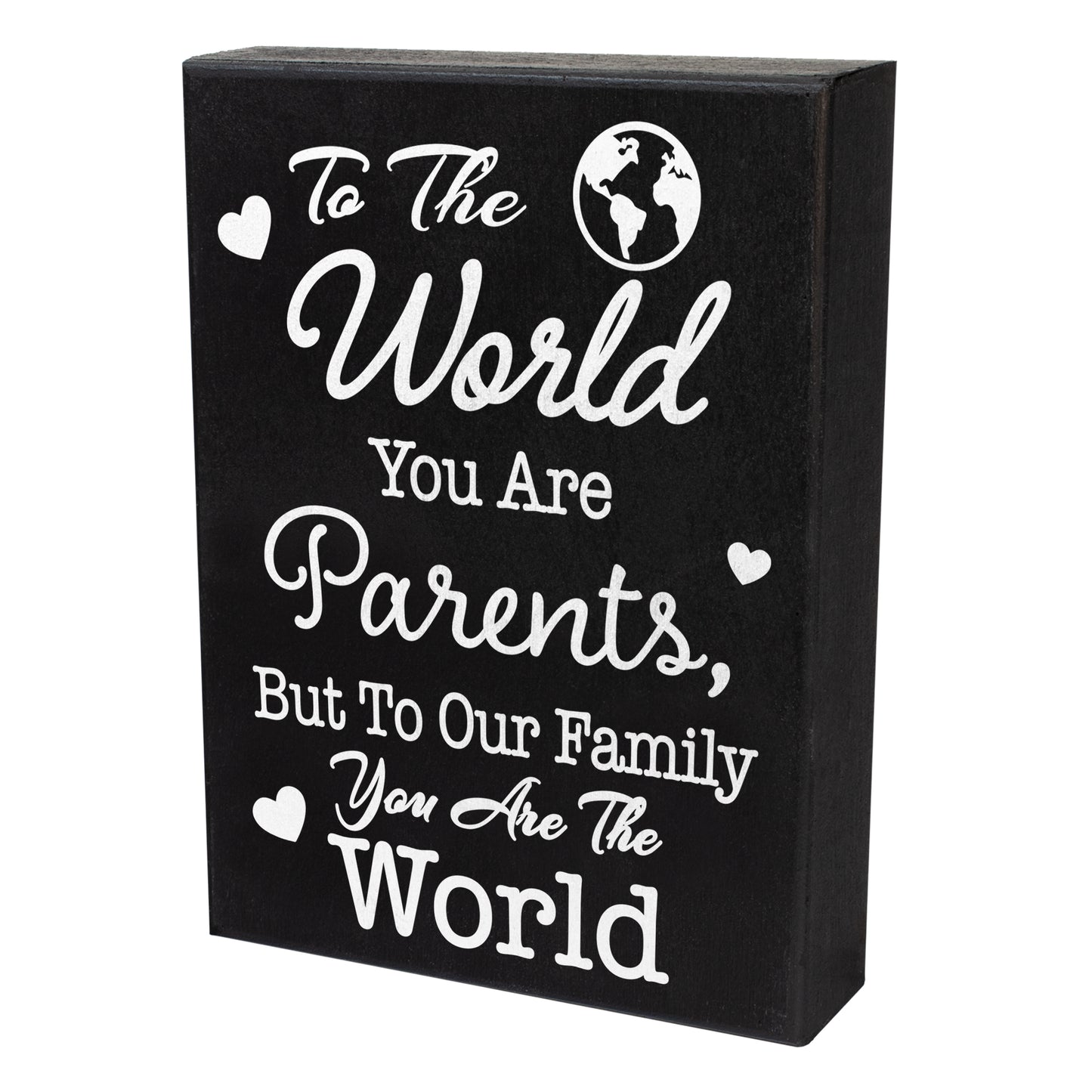 Parent Gifts for Anniversary, To the World You Are Parents Wood Sign, Gift for Parents, Mom and Dad Gift