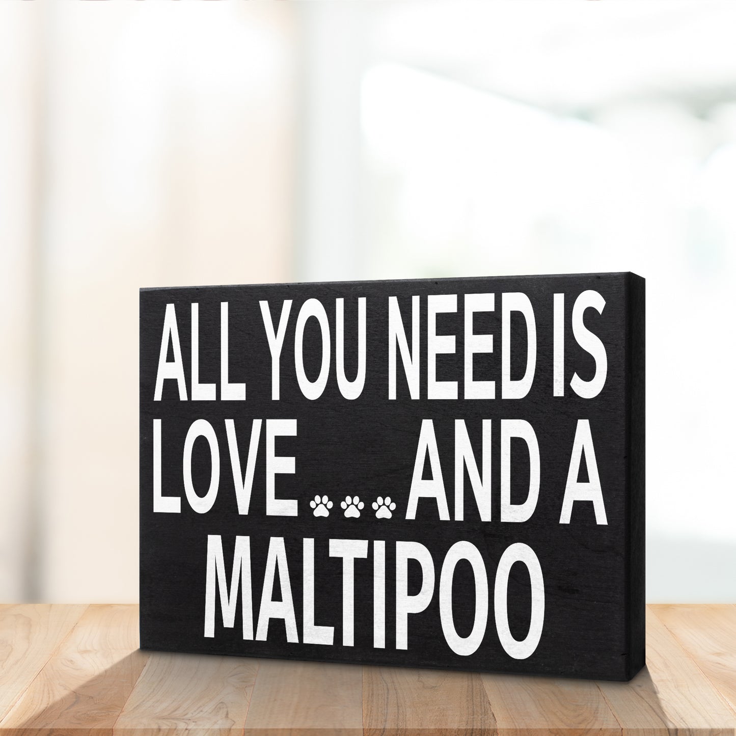 JennyGems Maltipoo Sign, All You Need Is Love And A Maltipoo, 8x6 Inch Wood Sign, Maltipoo Mom, Maltipoo Gifts, Maltipoo Dogs, Maltipoo Decor