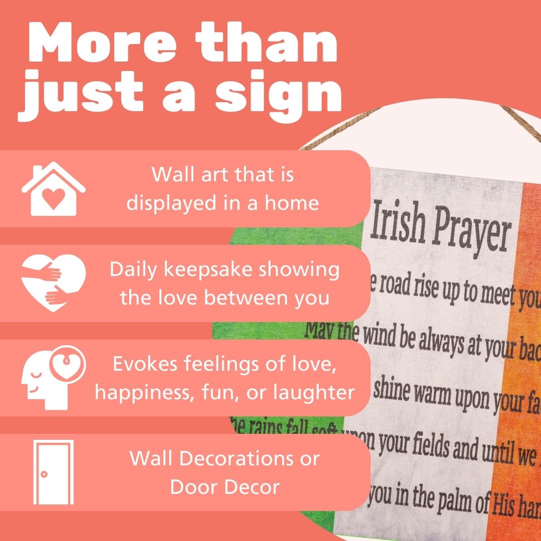 Irish Prayer Wooden Sign, May the Road Rise Up To Meet You