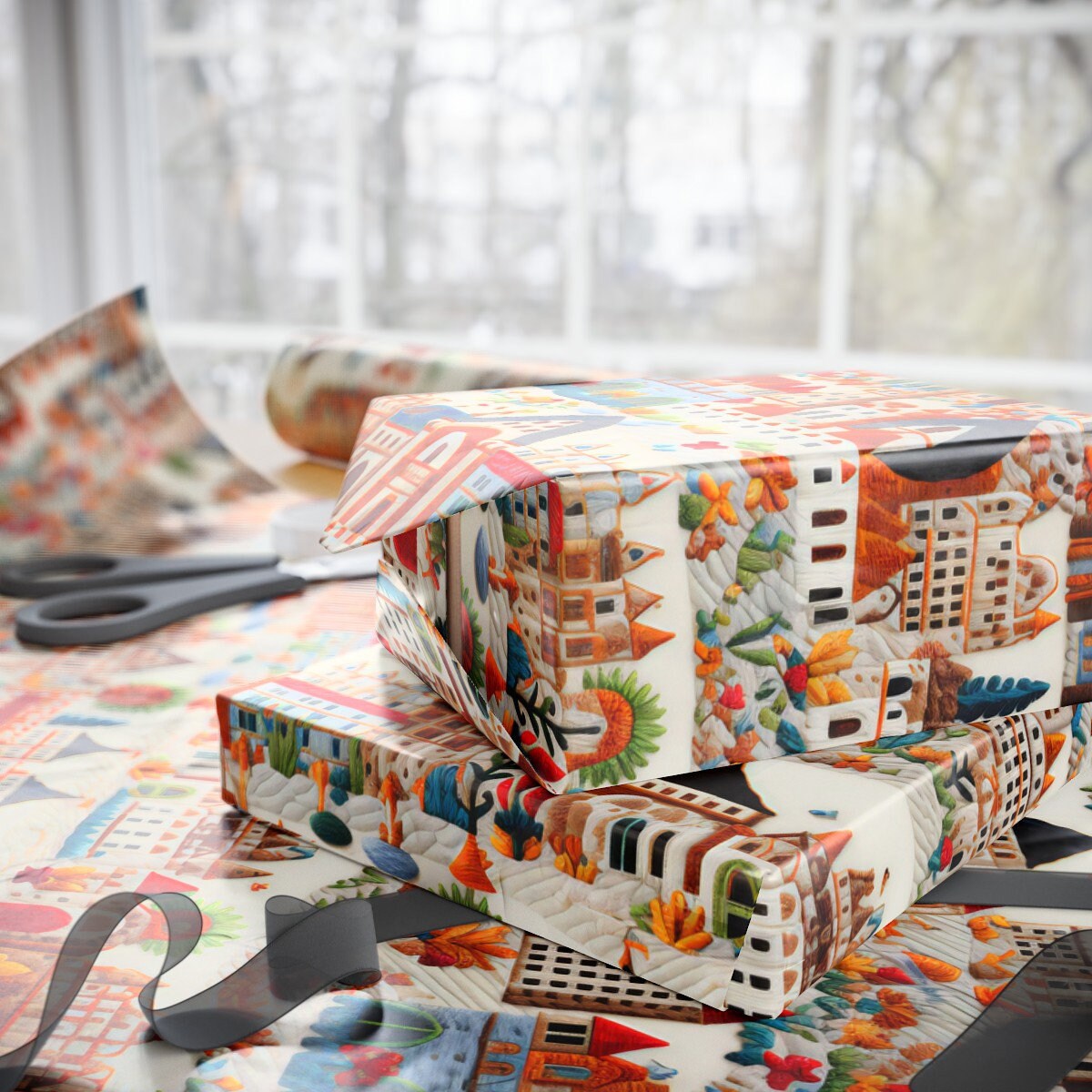 Medieval Wrapping Paper Castle Period for Gifts and Presents, Unique High End Luxurious Wrapping Paper, Historical Period Era