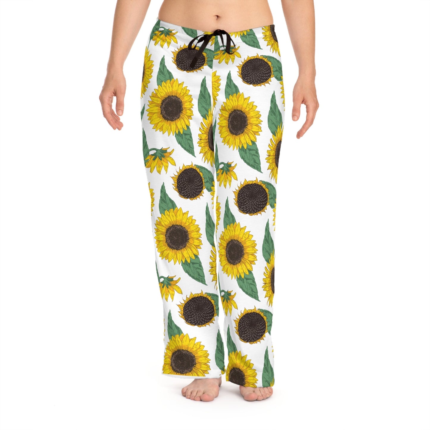 Sunflower Pajama Pants – Cozy Women's Loungewear, Perfect Christmas Gift for Sunflower Lovers, Comfortable Pajama Bottoms, Holiday Gift Idea
