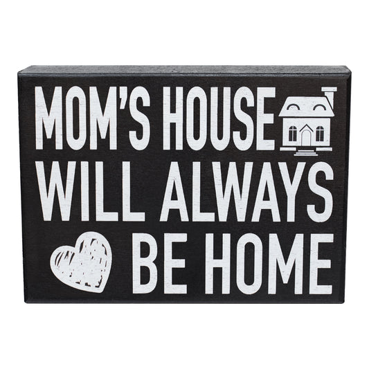 JennyGems Mom's House Will Always Be Home Sign, Mom Decor, Birthday Gifts for Mom, Mom Gifts, Sentimental Gifts for Mom, American Made