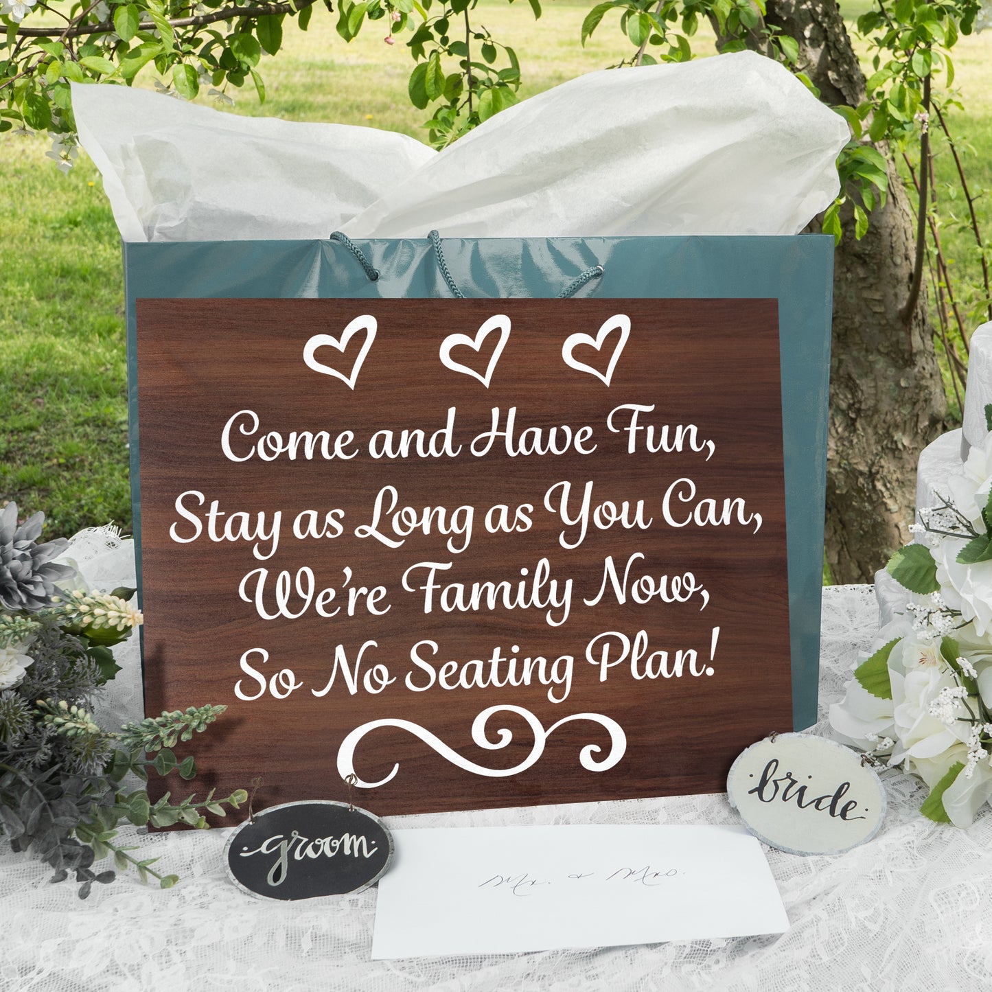 Wedding Seating Sign No Seating Plan Wedding Sign, Wedding Ceremony and Reception Decorations, Wedding Welcome Sign