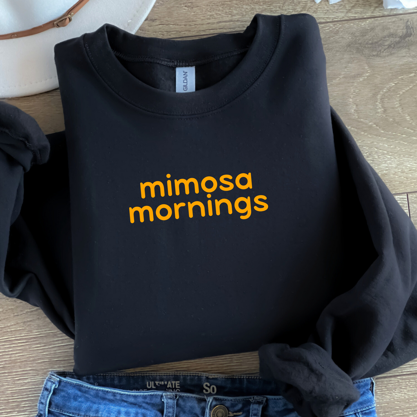 Mimosa Mornings Sweatshirt, Brunch Lover Gift.