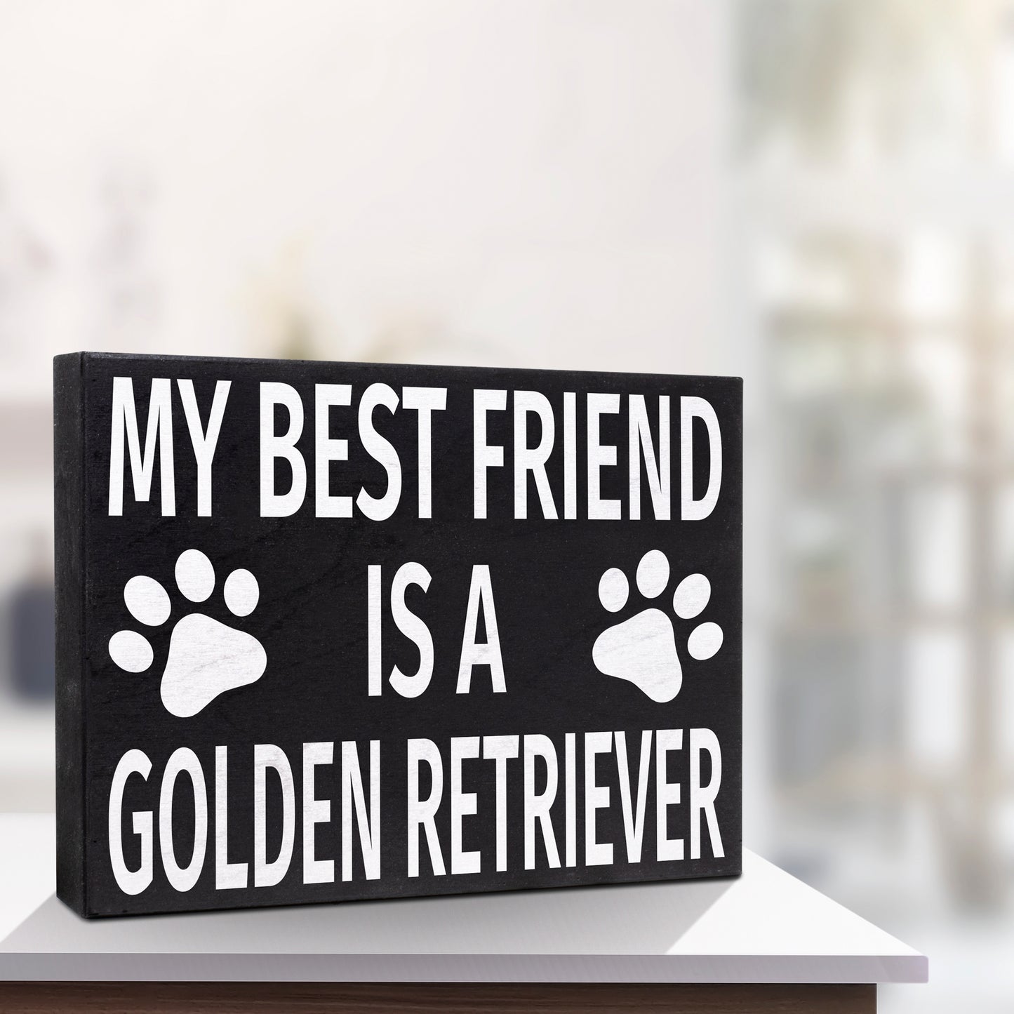 JennyGems My Best Friend is a Golden Retriever Wood Sign, Golden Retriever Dogs, Golden Retriever Gifts, Box Sign,Golden Retriever Home Decor, Golden Retriever Lovers