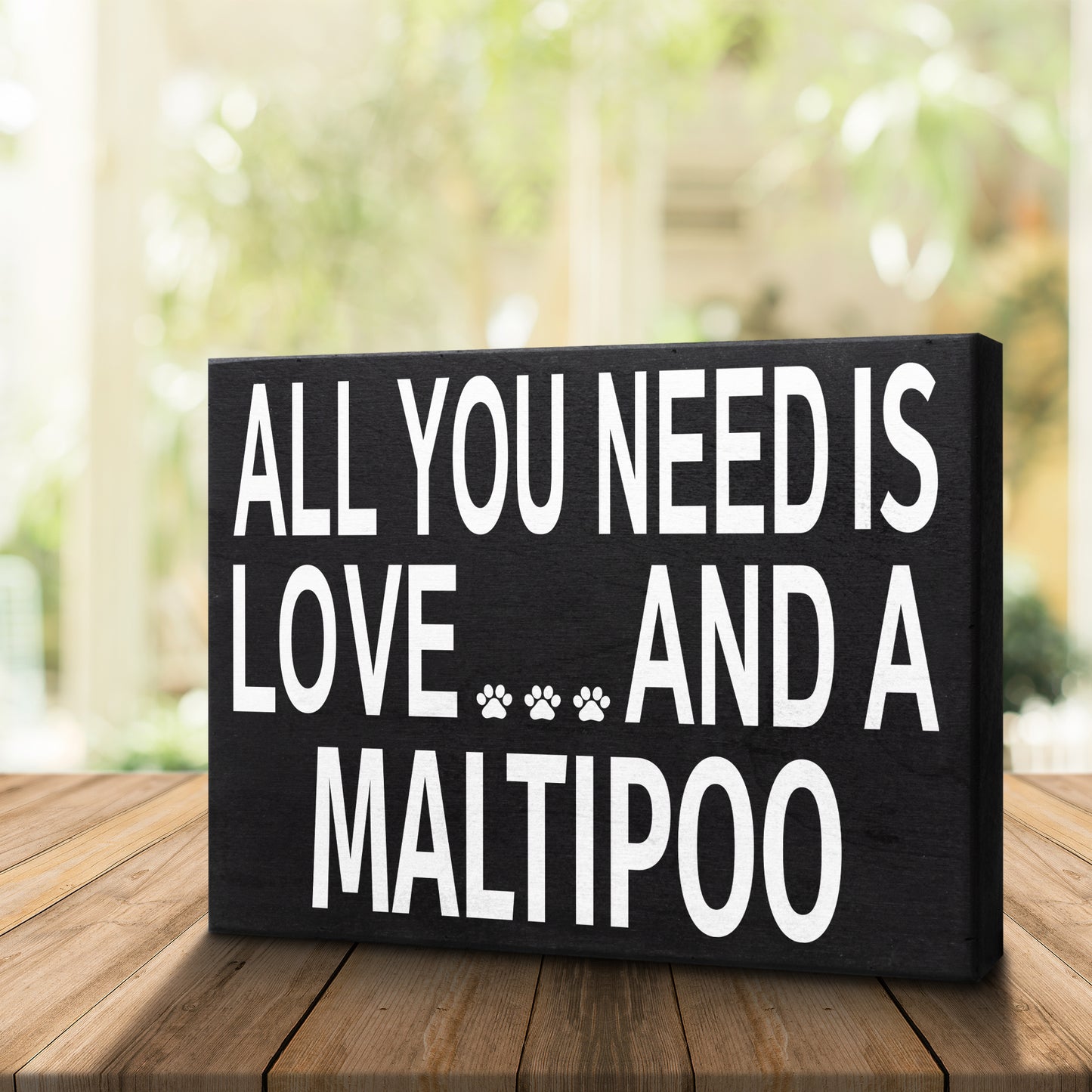 JennyGems Maltipoo Sign, All You Need Is Love And A Maltipoo, 8x6 Inch Wood Sign, Maltipoo Mom, Maltipoo Gifts, Maltipoo Dogs, Maltipoo Decor