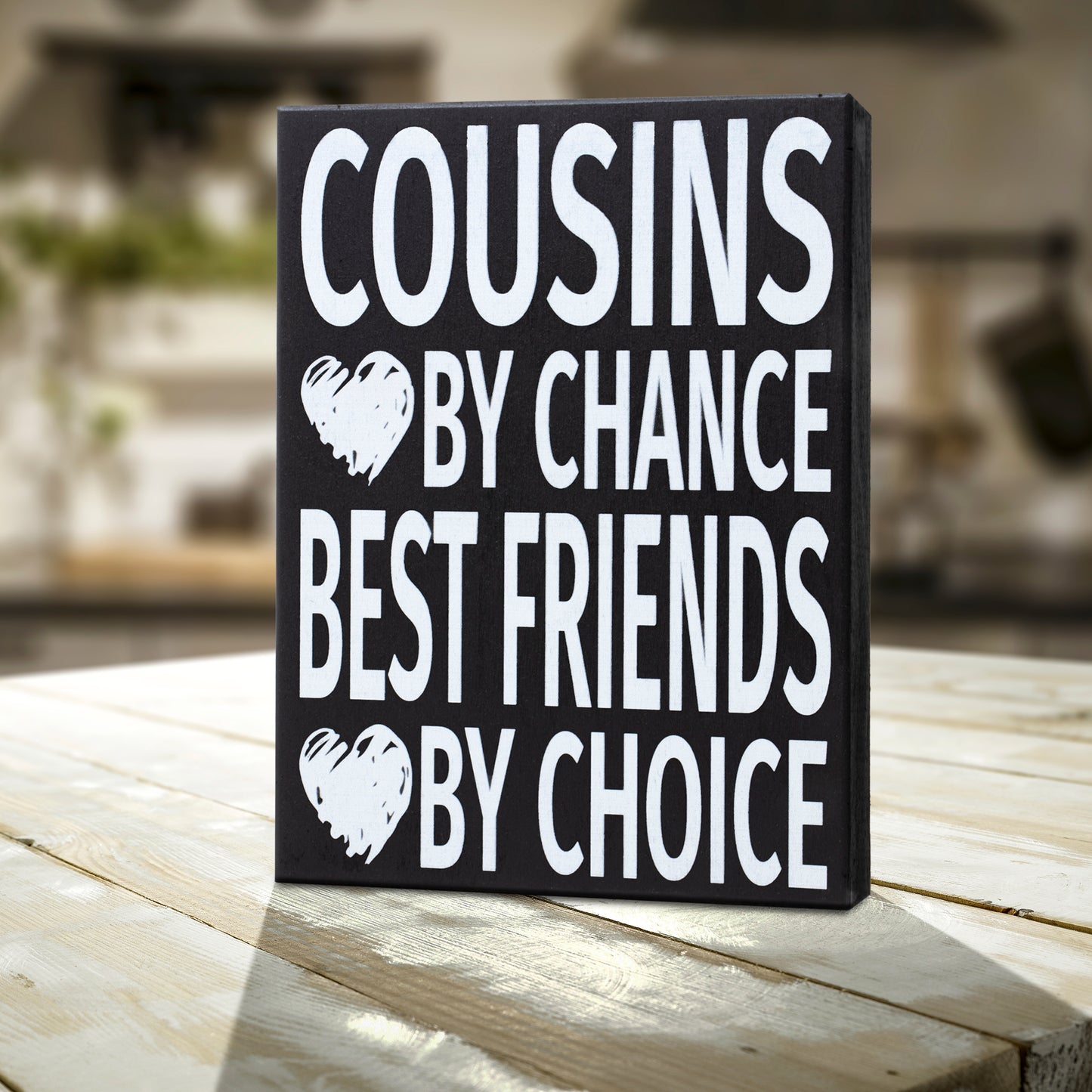 JennyGems Gifts For Women, Cousins By Chance Best Friends By Choice, Farmhouse Decor, Cousin Gifts, Cool Stuff, Gifts For Cousins, Shelf Decor, Wood Wall Art, Teen Stuff, Family Sign, American Made