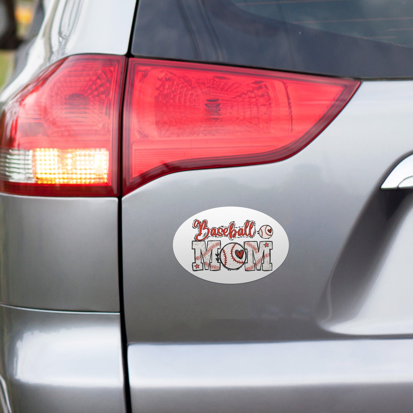 Baseball Mom Magnet - 4x6 Inch Oval for Car or Fridge | Proud Baseball Mom Gift, Made in USA