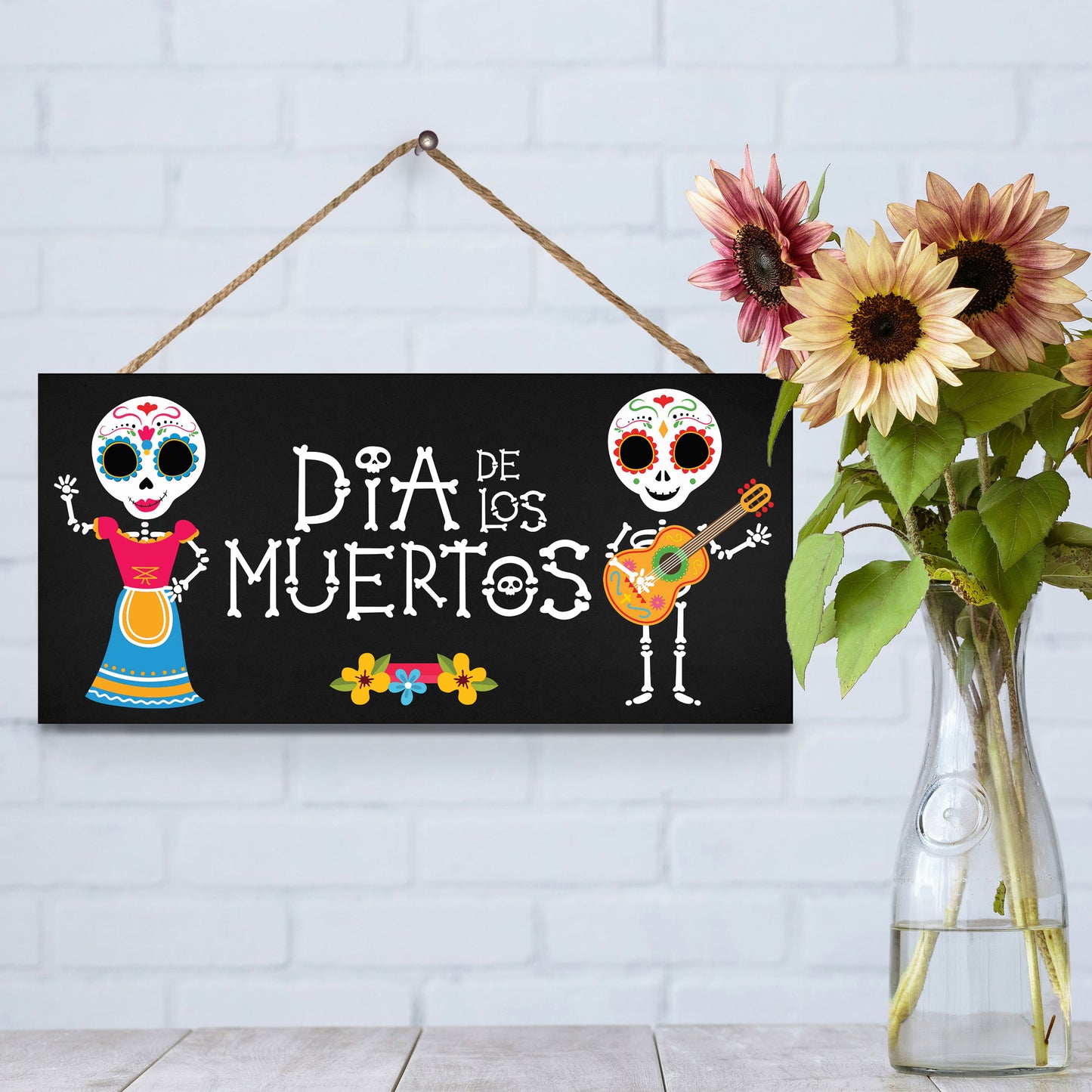Day of the Dead Sign, Dia De Los Muertos Decor, Day of The Dead Decor, Halloween Decorations Day of the Dead Decorations Sugar Skulls Skeletons