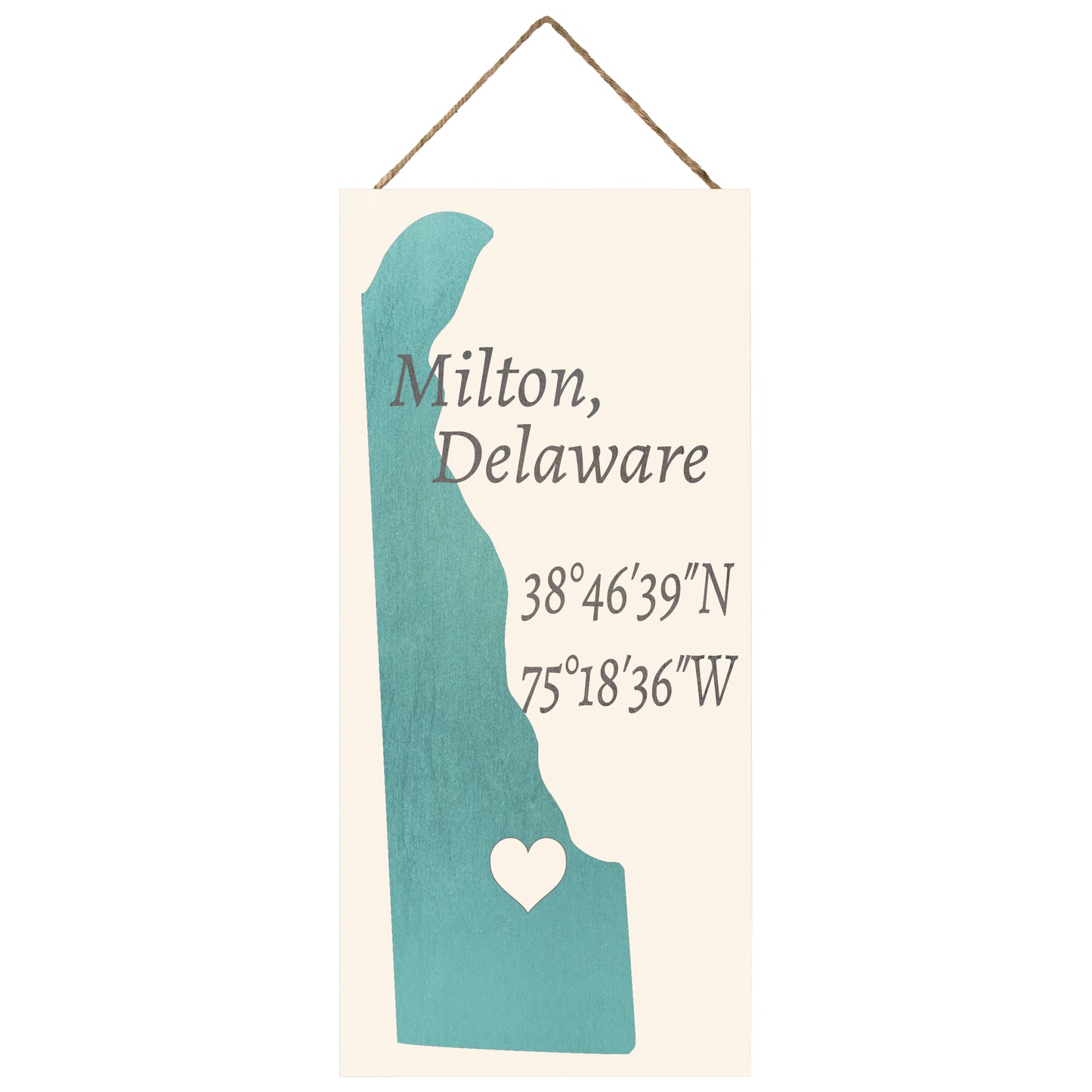 JennyGems Milton, Delaware Nautical Wood Sign | Made in USA