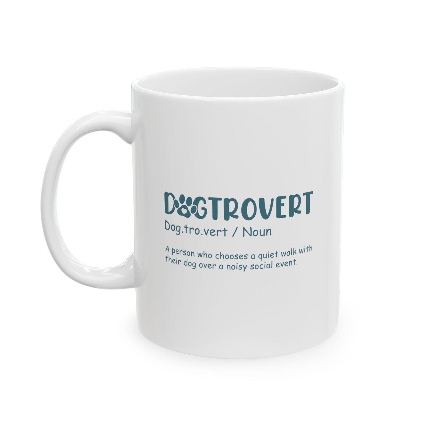 Dogtrovert Coffee Mug - Funny Dog Owner Quote Mug - Prefers Time with Dogs Over People - Perfect Gift for Dog Lovers
