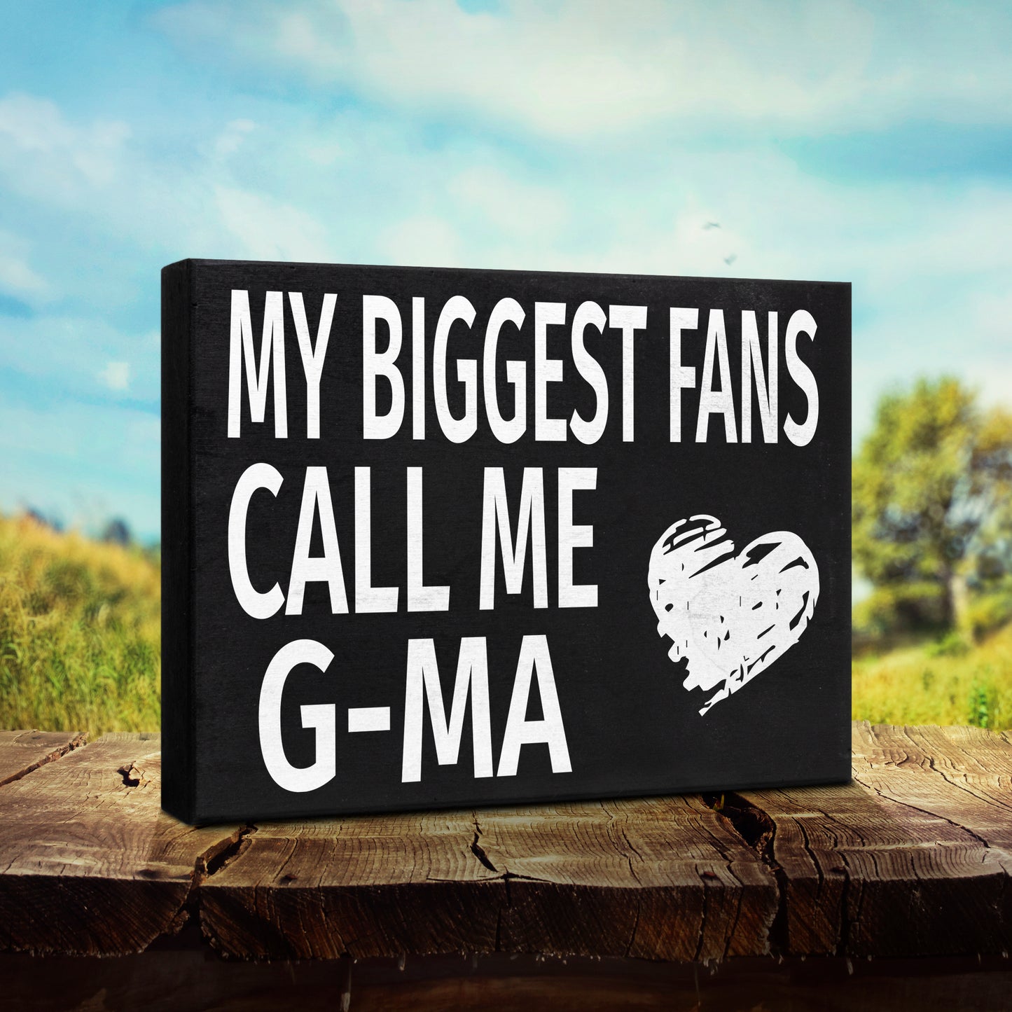 JennyGems My Biggest Fans Call Me G-Ma Sign, 8x6 Inch Hanging Wall Art, American Made, G-Ma Decor, G-Ma Gifts