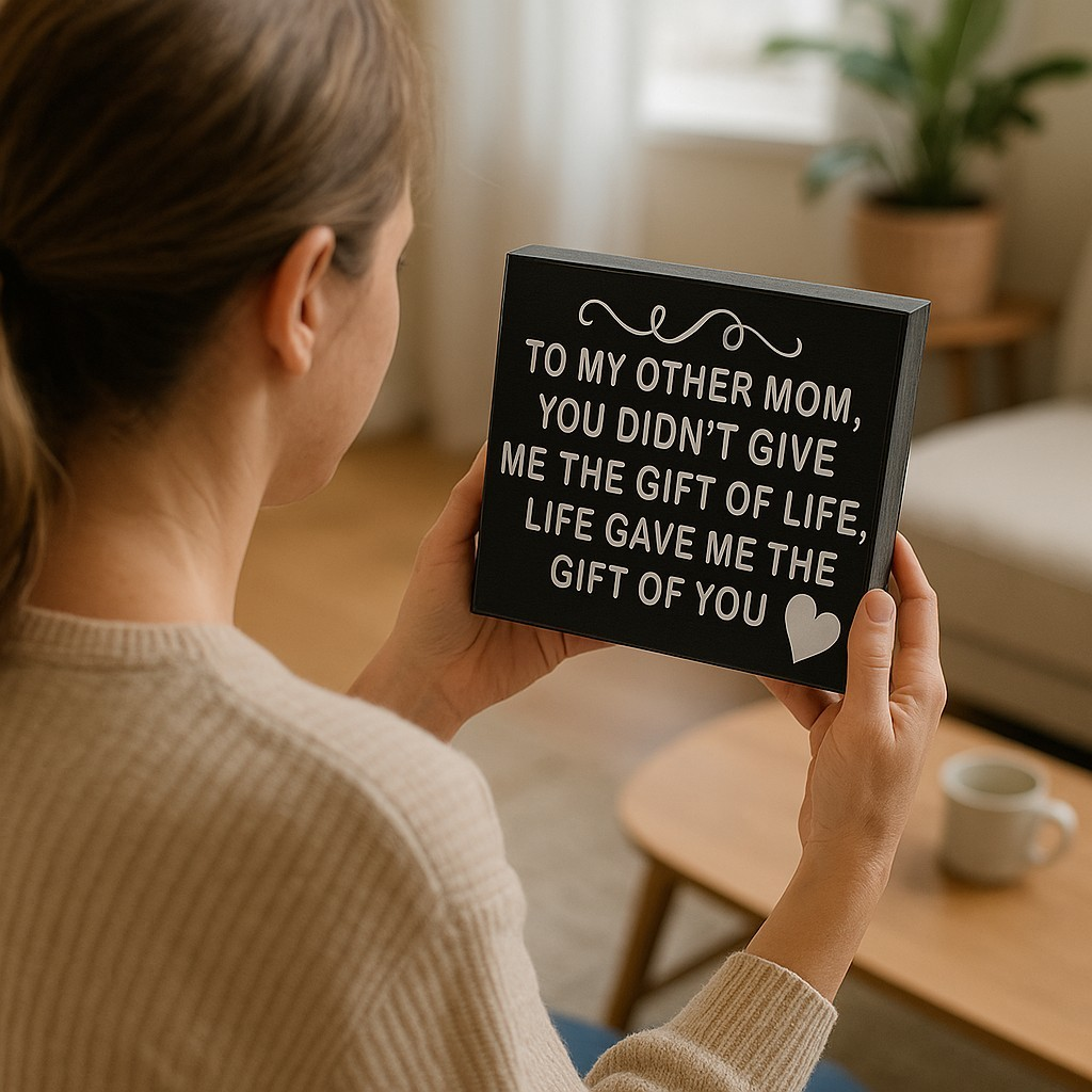 To My Other Mom, Life Gave Me the Gift Of You Sign, Bonus Mom Gifts, Stepmom Gifts for Christmas Birthday, Foster Mom Gifts