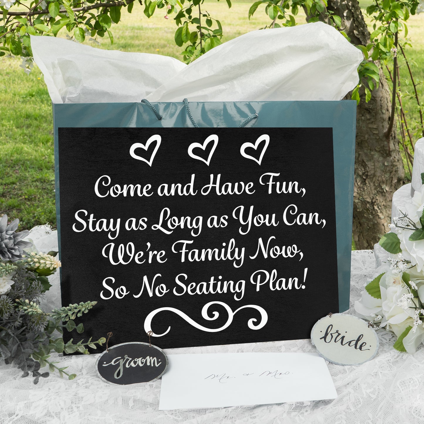 Wedding Seating Sign No Seating Plan Wedding Sign, Wedding Ceremony and Reception Decorations, Wedding Welcome Sign