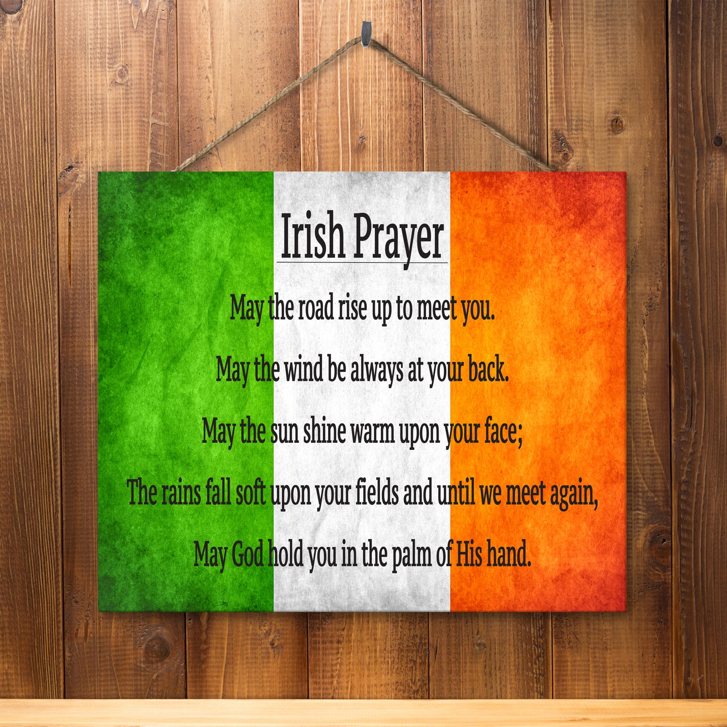 Irish Prayer Wooden Sign, May the Road Rise Up To Meet You
