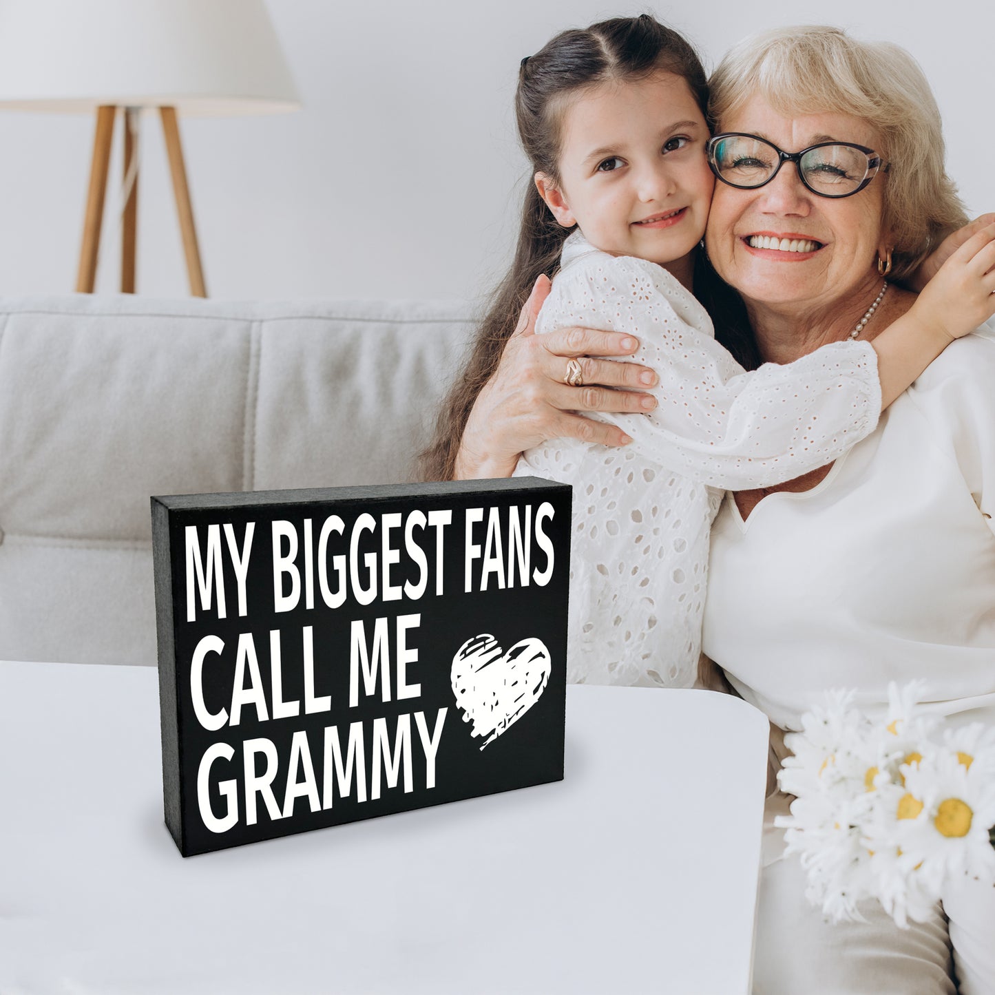 Grammy Gifts, My Biggest Fans Call Me Grammy Wooden Sign, Gift for Grammy