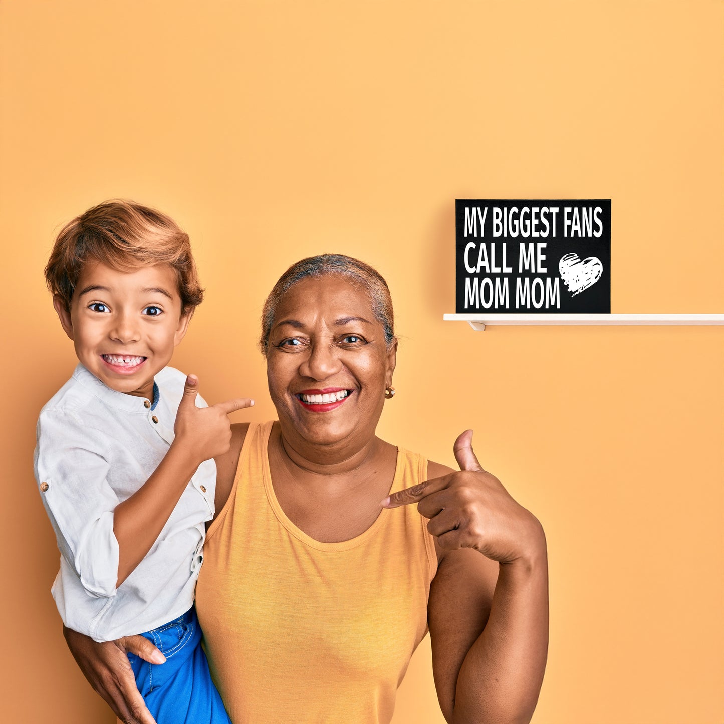 My Biggest Fans Call Me Mom Mom Sign, MomMom Gifts