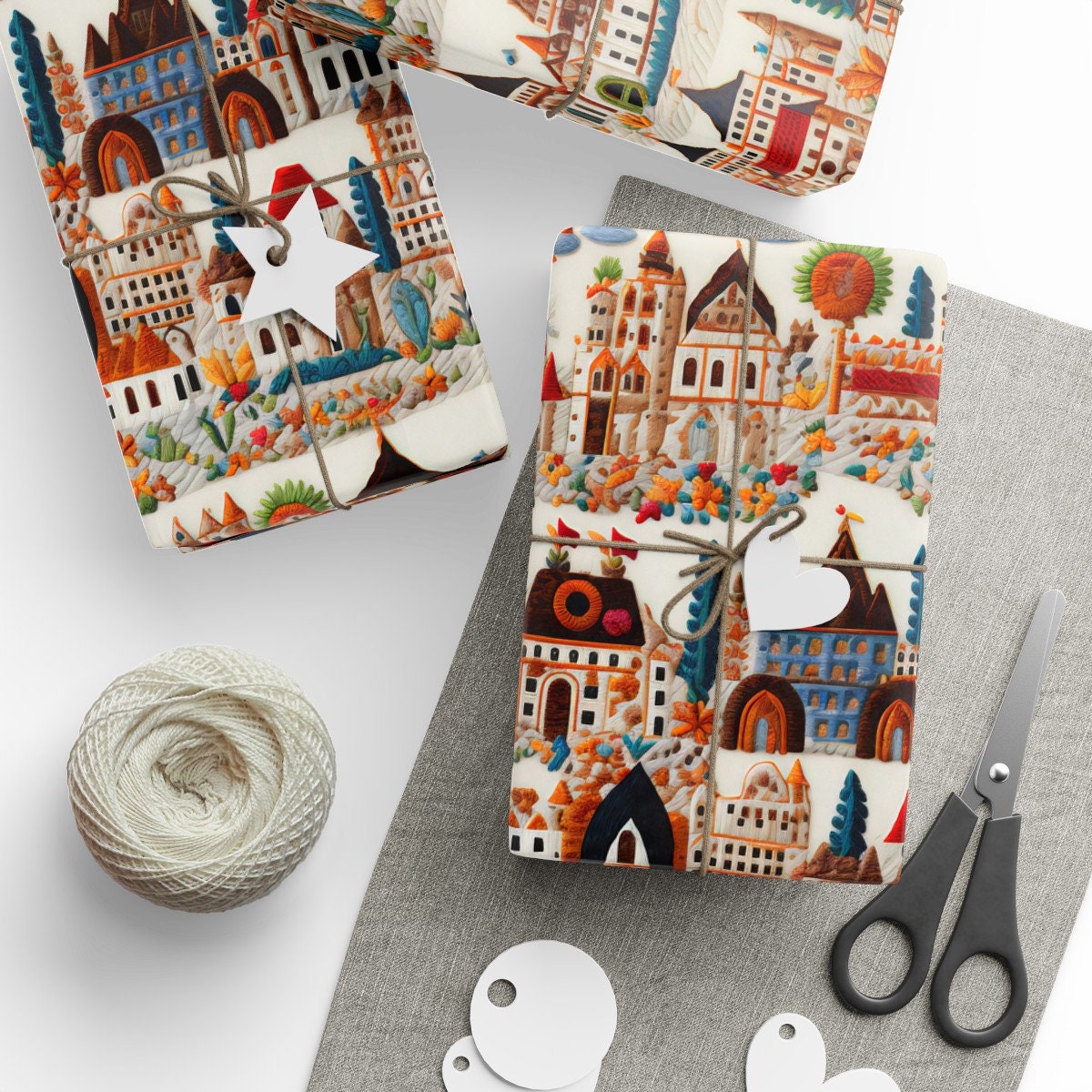 Medieval Wrapping Paper Castle Period for Gifts and Presents, Unique High End Luxurious Wrapping Paper, Historical Period Era