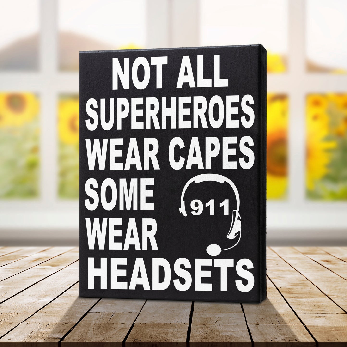 JennyGems 911 Dispatcher and Operator Gift Sign Decor, Wall Hanging and Tabletop Decoration, 8x6 inches, Made in USA