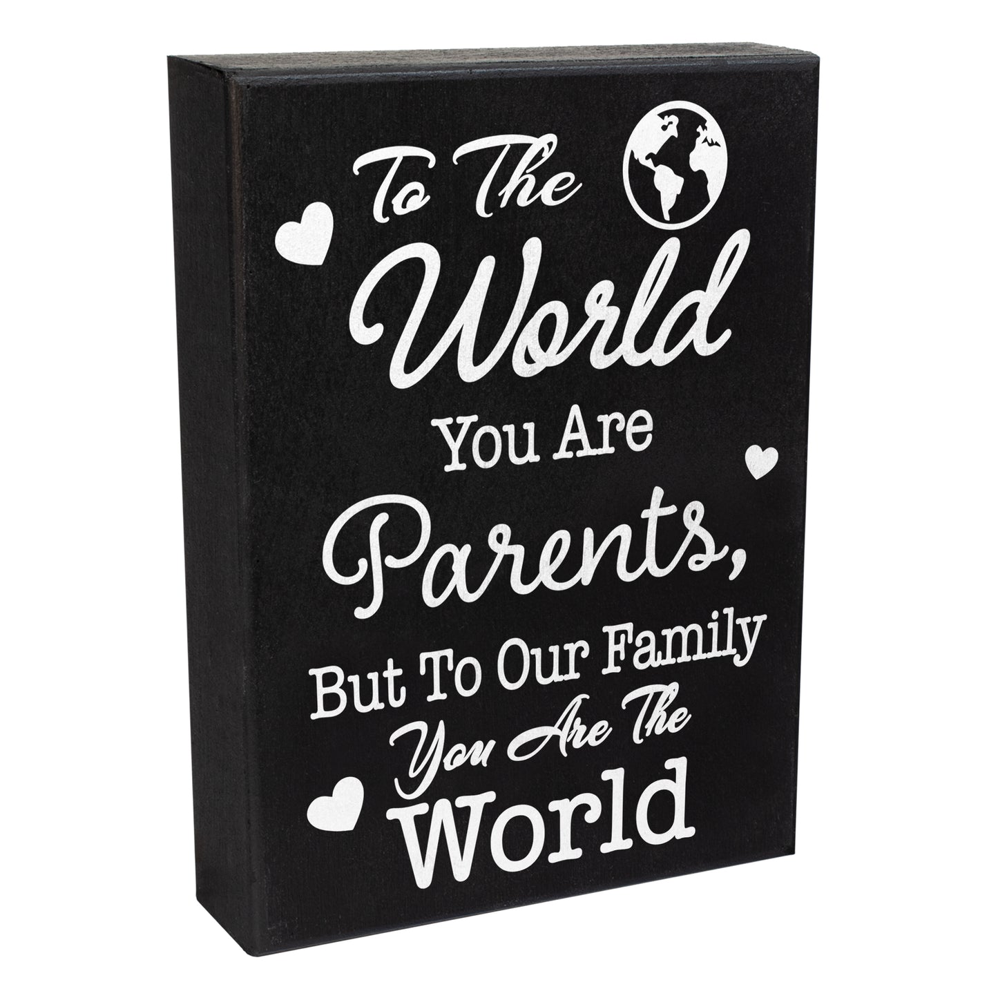 Parent Gifts for Anniversary, To the World You Are Parents Wood Sign, Gift for Parents, Mom and Dad Gift