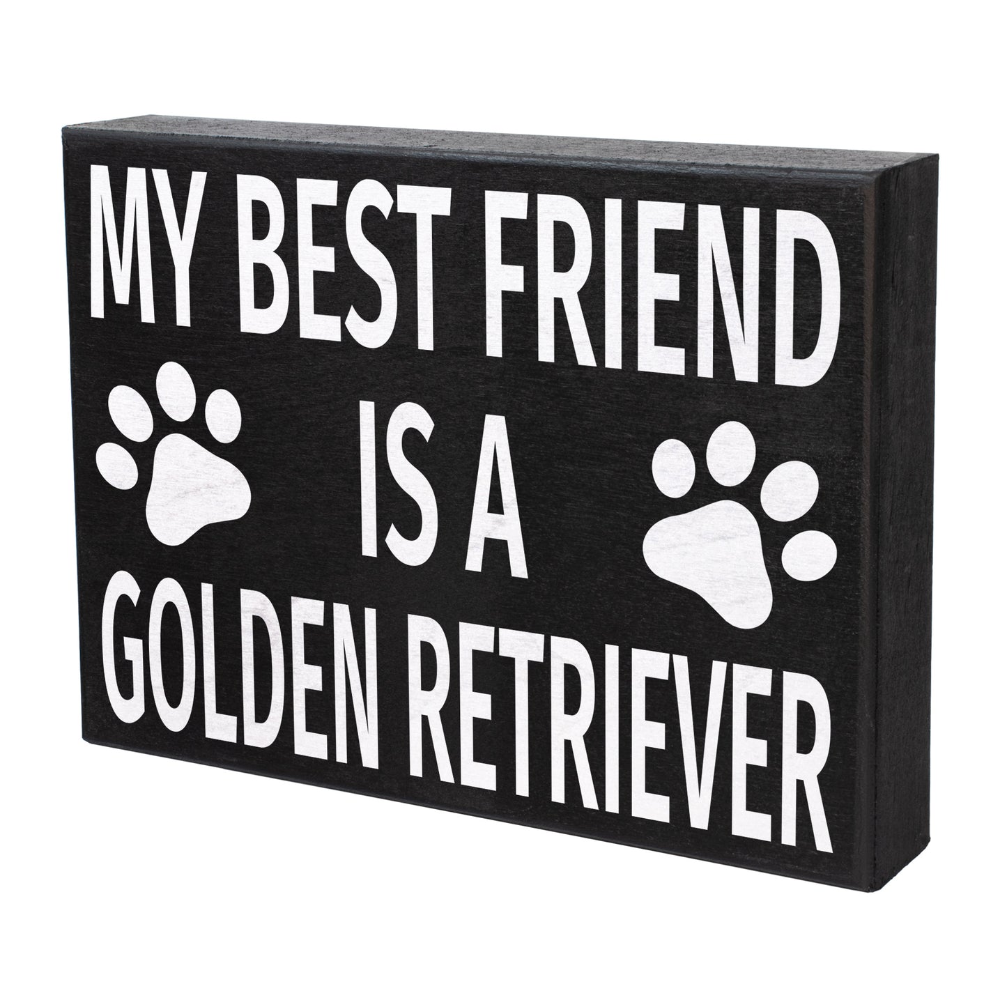 JennyGems My Best Friend is a Golden Retriever Wood Sign, Golden Retriever Dogs, Golden Retriever Gifts, Box Sign,Golden Retriever Home Decor, Golden Retriever Lovers