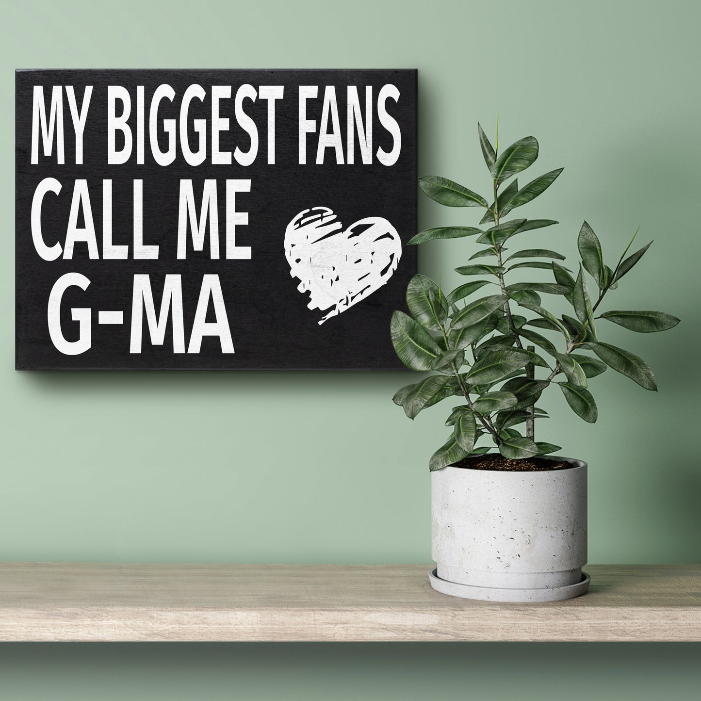 JennyGems My Biggest Fans Call Me G-Ma Sign, 8x6 Inch Hanging Wall Art, American Made, G-Ma Decor, G-Ma Gifts