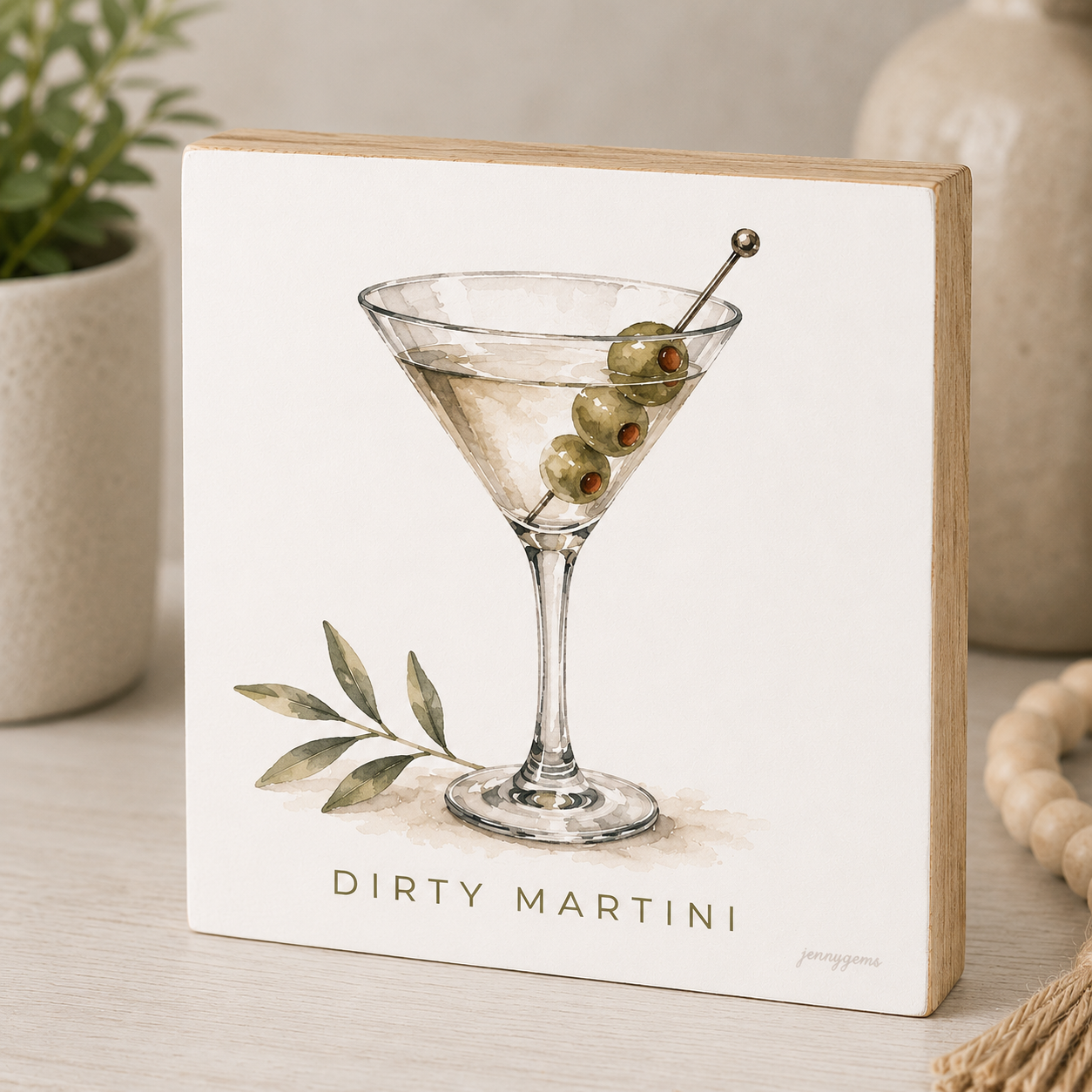 Dirty Martini Mini Art Block