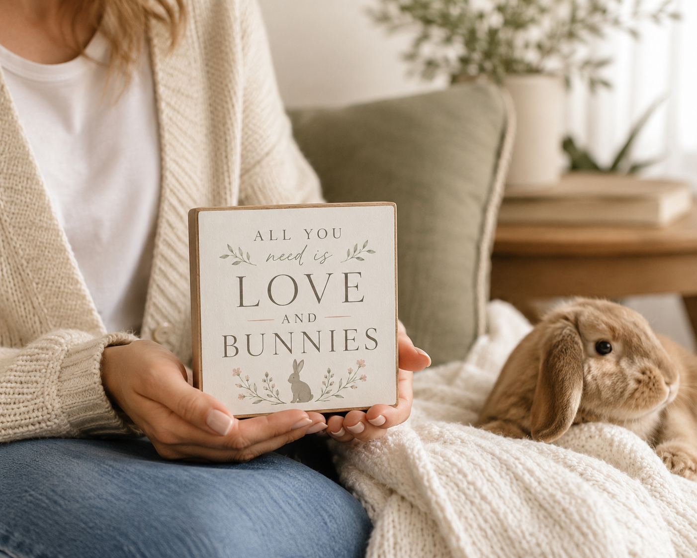 All You Need is Love and Bunnies Sign