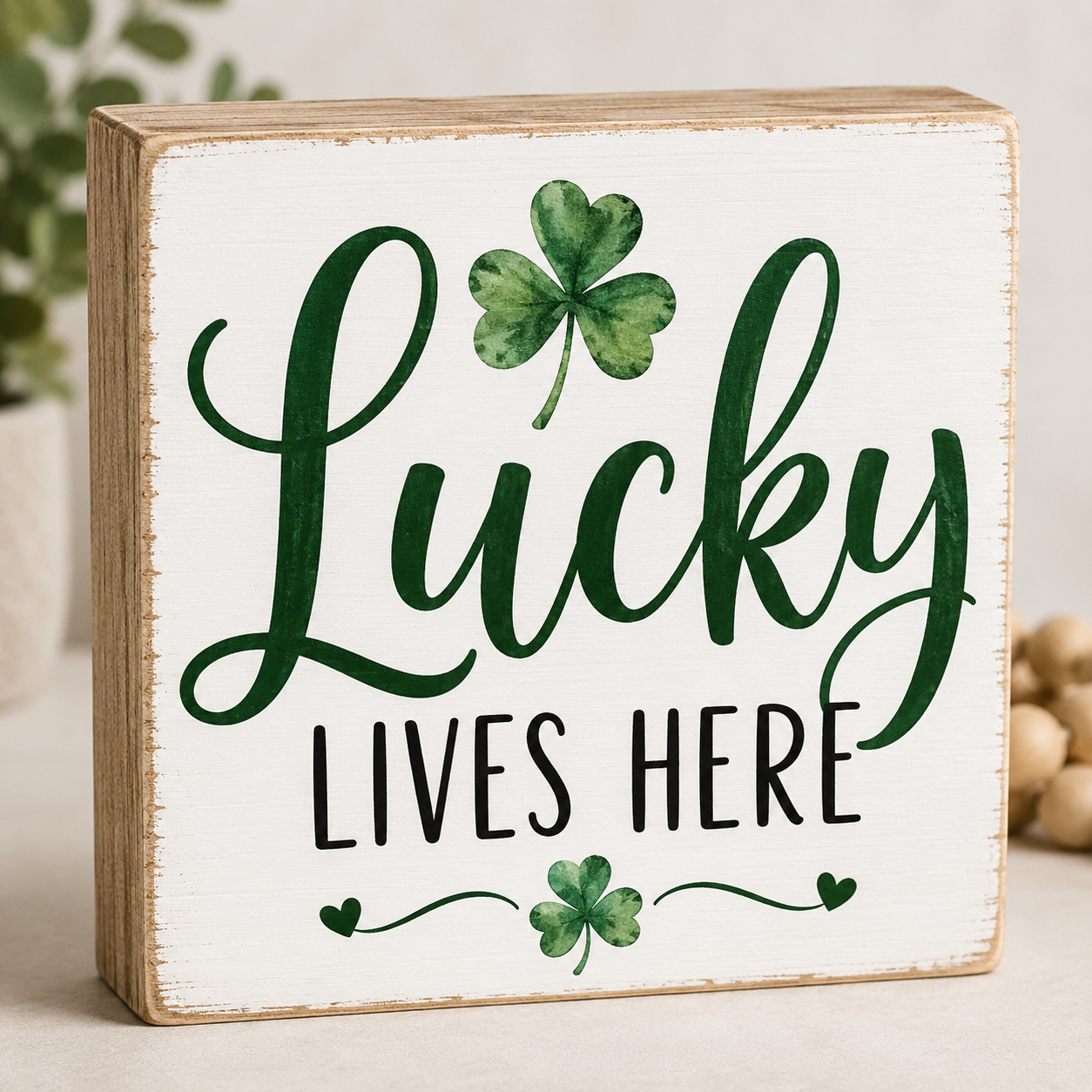 Lucky Lives Here Irish Decor and St. Patricks Day